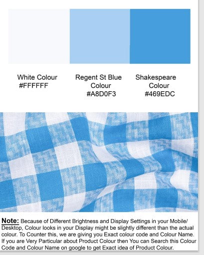 Bright White with Shakespeare Blue Twill Checkered Premium Cotton Shirt 6030-BLE-38, 6030-BLE-H-38, 6030-BLE-39, 6030-BLE-H-39, 6030-BLE-40, 6030-BLE-H-40, 6030-BLE-42, 6030-BLE-H-42, 6030-BLE-44, 6030-BLE-H-44, 6030-BLE-46, 6030-BLE-H-46, 6030-BLE-48, 6030-BLE-H-48, 6030-BLE-50, 6030-BLE-H-50, 6030-BLE-52, 6030-BLE-H-52