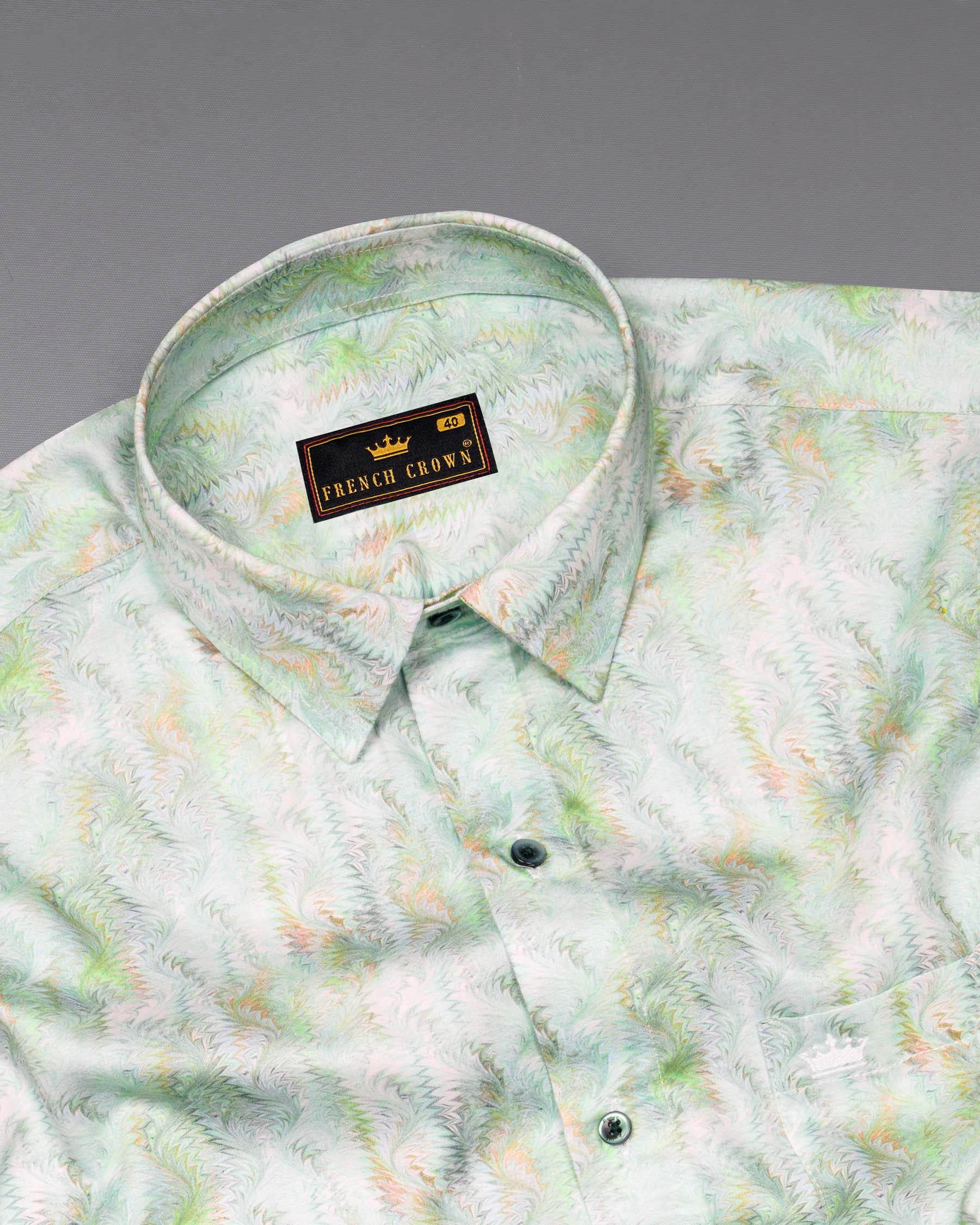 Pista Green zigzag Printed Super Soft Premium Cotton Shirt 6074-GR-38, 6074-GR-H-38, 6074-GR-39, 6074-GR-H-39, 6074-GR-40, 6074-GR-H-40, 6074-GR-42, 6074-GR-H-42, 6074-GR-44, 6074-GR-H-44, 6074-GR-46, 6074-GR-H-46, 6074-GR-48, 6074-GR-H-48, 6074-GR-50, 6074-GR-H-50, 6074-GR-52, 6074-GR-H-52