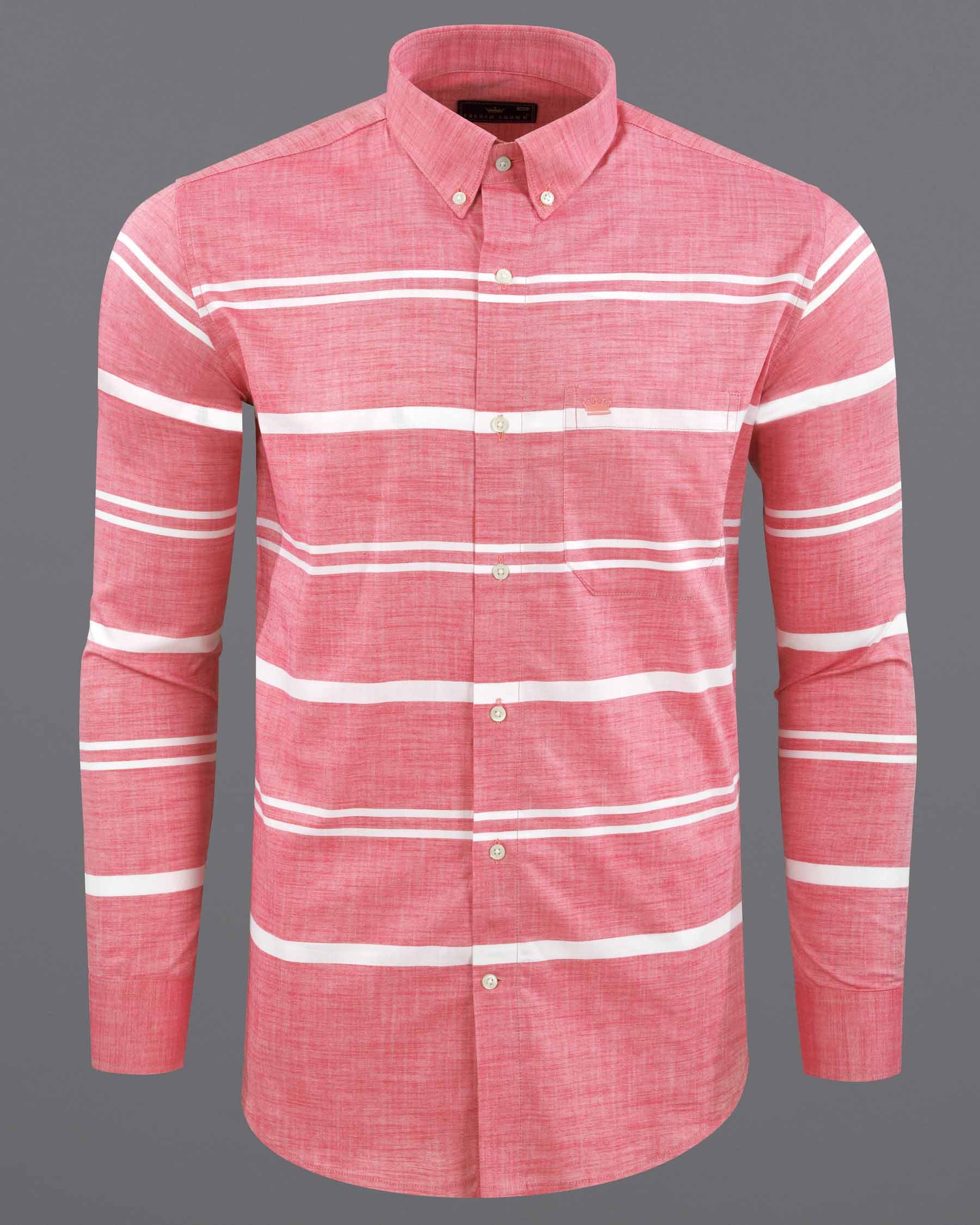 Geraldine Pink Striped Chambray Textured Premium Cotton Shirt 6089-BD-38, 6089-BD-H-38, 6089-BD-39, 6089-BD-H-39, 6089-BD-40, 6089-BD-H-40, 6089-BD-42, 6089-BD-H-42,6089-BD-44, 6089-BD-H-44, 6089-BD-46, 6089-BD-H-46, 6089-BD-48, 6089-BD-H-48, 6089-BD-50, 6089-BD-H-50, 6089-BD-52, 6089-BD-H-52