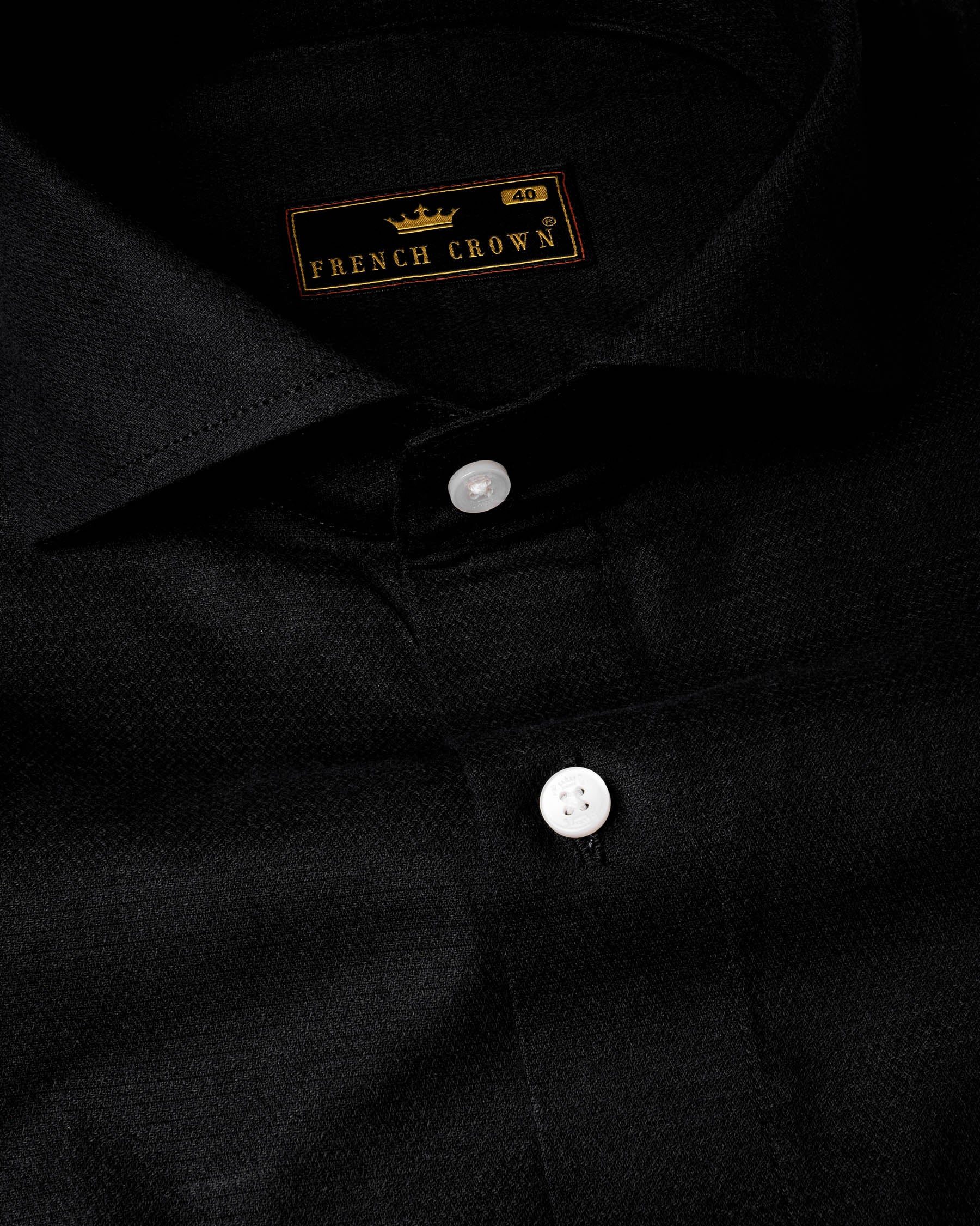 Jade Black Dobby textured Premium Giza Cotton Shirt