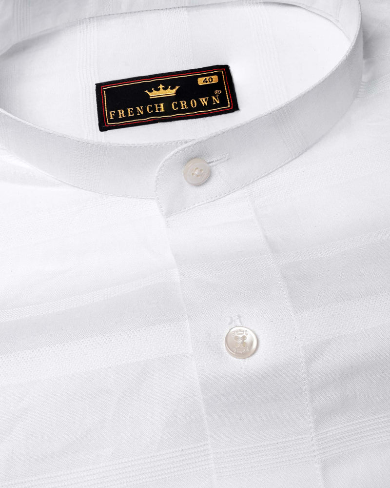 Bright White Striped Dobby Textured Premium Giza Cotton Shirt 6316-M-38, 6316-M-H-38, 6316-M-39, 6316-M-H-39, 6316-M-40, 6316-M-H-40, 6316-M-42, 6316-M-H-42, 6316-M-44, 6316-M-H-44, 6316-M-46, 6316-M-H-46, 6316-M-48, 6316-M-H-48, 6316-M-50, 6316-M-H-50, 6316-M-52, 6316-M-H-52