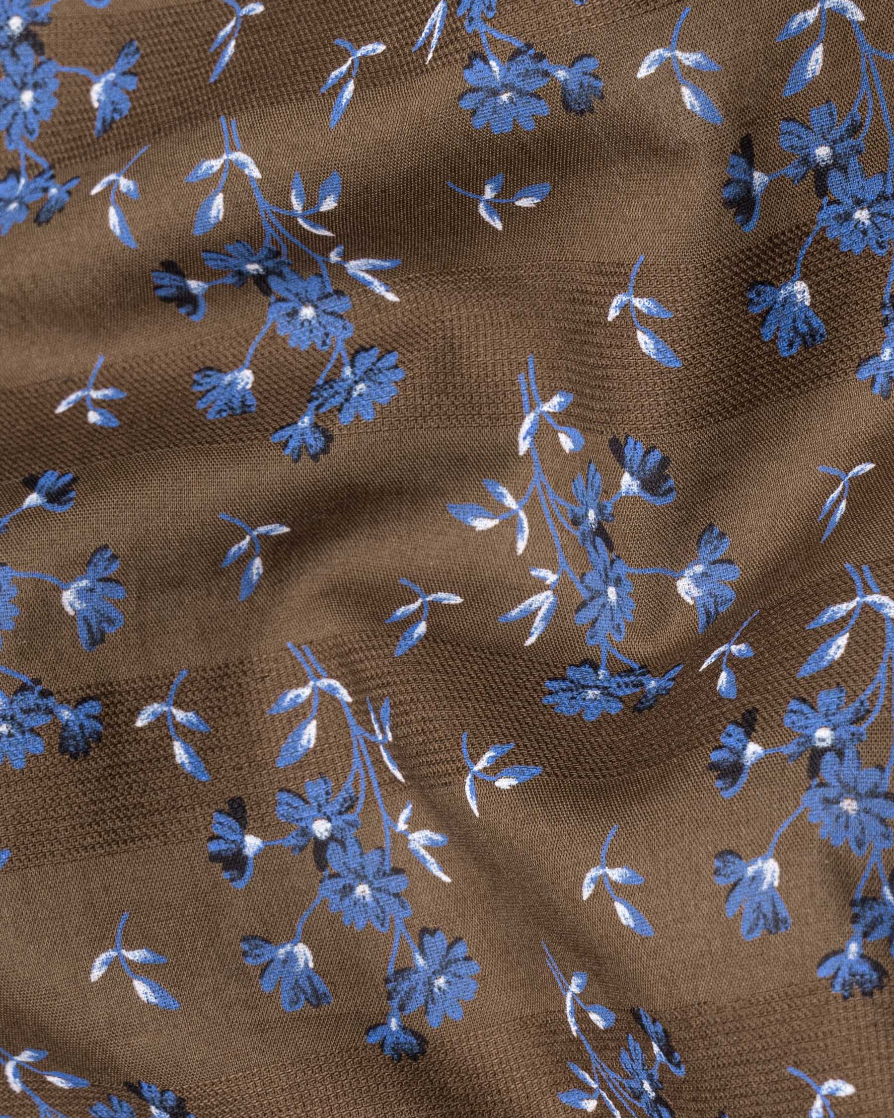 Pine Cone Brown Floral Printed Dobby Premium Giza Cotton Shirt 6381-BLE-38,6381-BLE-H-38,6381-BLE-39,6381-BLE-H-39,6381-BLE-40,6381-BLE-H-40,6381-BLE-42,6381-BLE-H-42,6381-BLE-44,6381-BLE-H-44,6381-BLE-46,6381-BLE-H-46,6381-BLE-48,6381-BLE-H-48,6381-BLE-50,6381-BLE-H-50,6381-BLE-52,6381-BLE-H-52