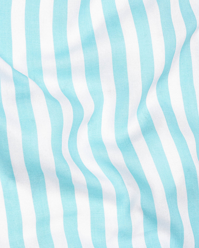 Aqua Blue and White Striped Tencel Shirt 6424-M-38, 6424-M-H-38, 6424-M-39, 6424-M-H-39, 6424-M-40, 6424-M-H-40, 6424-M-42, 6424-M-H-42, 6424-M-44, 6424-M-H-44, 6424-M-46, 6424-M-H-46, 6424-M-48, 6424-M-H-48, 6424-M-50, 6424-M-H-50, 6424-M-52, 6424-M-H-52