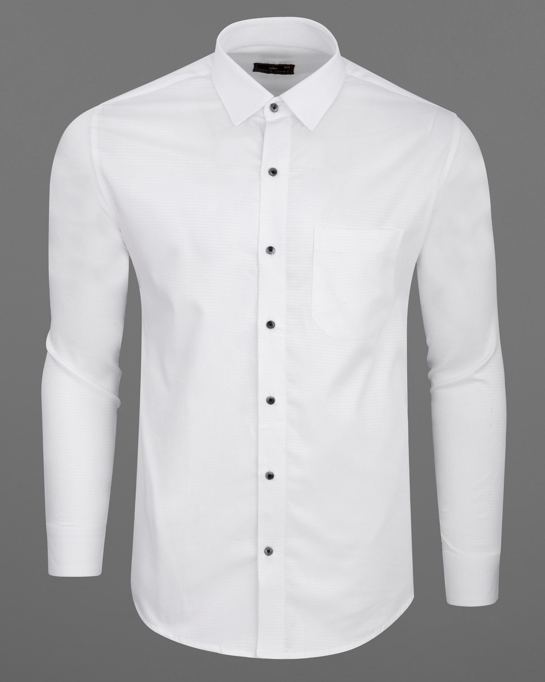 Bright White Dobby Textured Premium Giza Cotton Shirt 6436-BLK-38, 6436-BLK-H-38, 6436-BLK-39, 6436-BLK-H-39, 6436-BLK-40, 6436- M-H-40, 6436-BLK-42, 6436-BLK-H-42, 6436-BLK-44, 6436-BLK-H-44, 6436-BLK-46, 6436-BLK-H-46, 6436-BLK-48, 6436-BLK-H-48, 6436-BLK-50, 6436-BLK-H-50, 6436-BLK-52, 6436-BLK-H-52