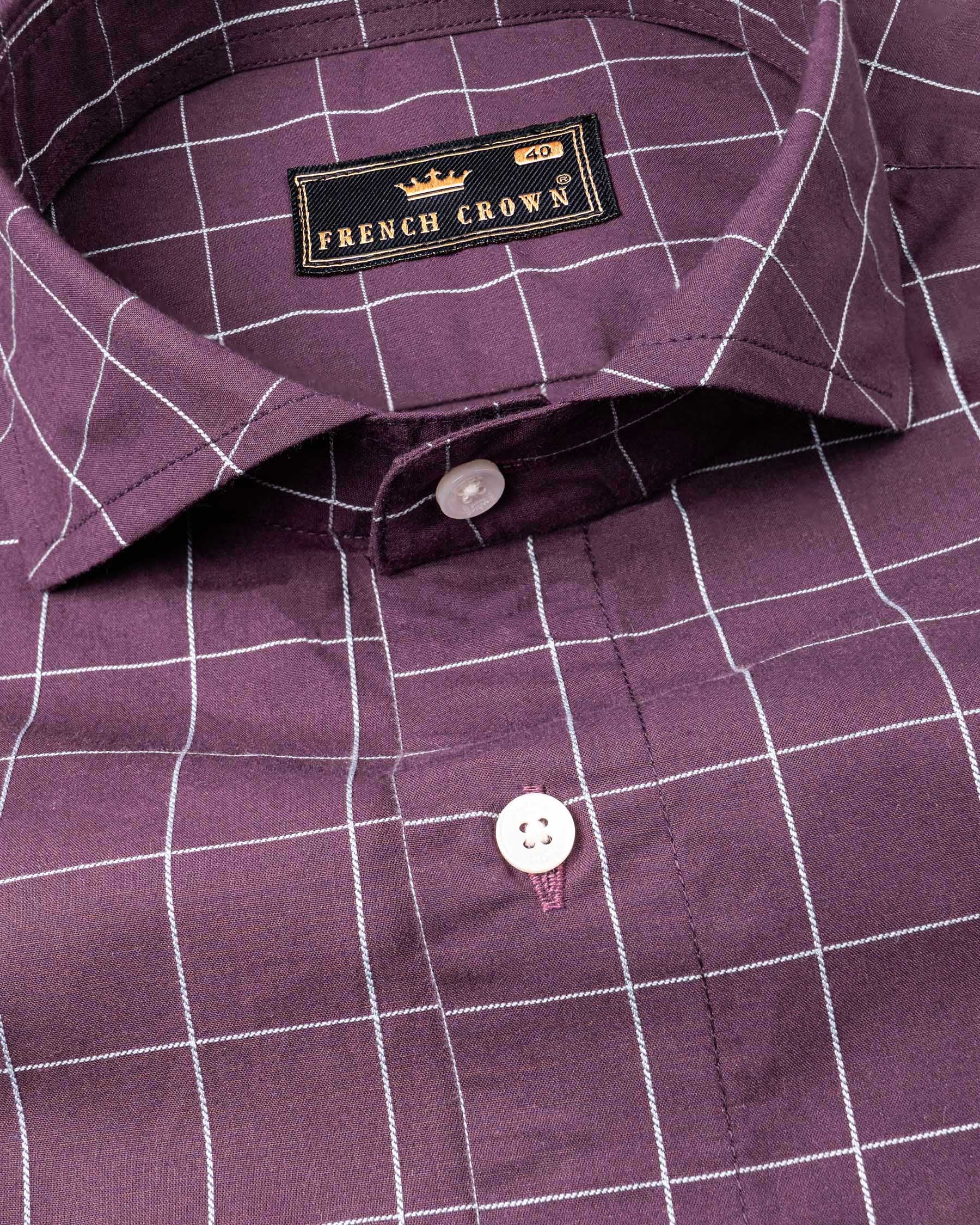 Wenge Windowpane Dobby Textured Premium Giza Cotton Shirt 6448-38, 6448-H-38, 6448-39, 6448-H-39, 6448-40, 6448-H-40, 6448-42, 6448-H-42, 6448-44, 6448-H-44, 6448-46, 6448-H-46, 6448-48, 6448-H-48, 6448-50, 6448-H-50, 6448-52, 6448-H-52
