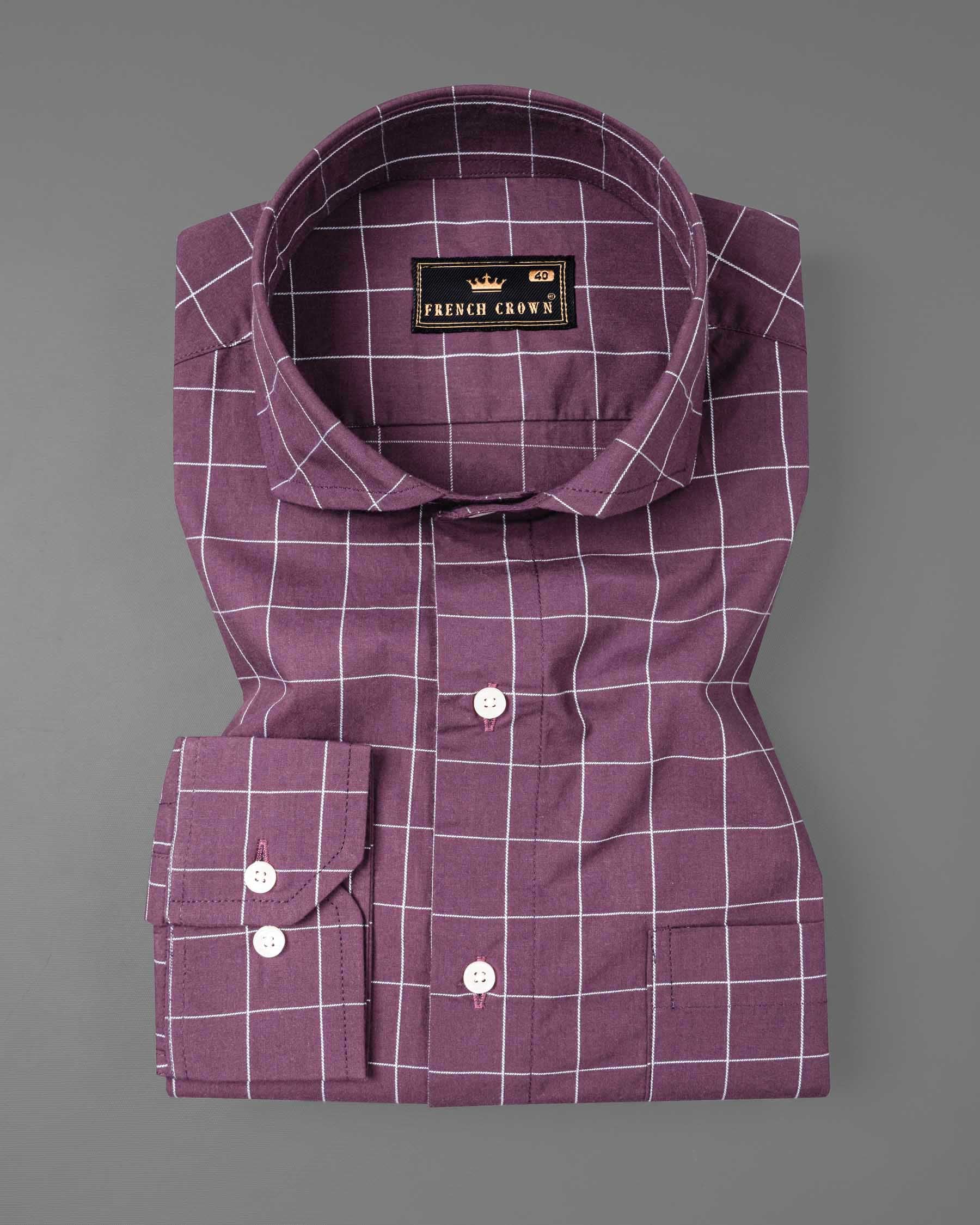 Wenge Windowpane Dobby Textured Premium Giza Cotton Shirt 6448-38, 6448-H-38, 6448-39, 6448-H-39, 6448-40, 6448-H-40, 6448-42, 6448-H-42, 6448-44, 6448-H-44, 6448-46, 6448-H-46, 6448-48, 6448-H-48, 6448-50, 6448-H-50, 6448-52, 6448-H-52