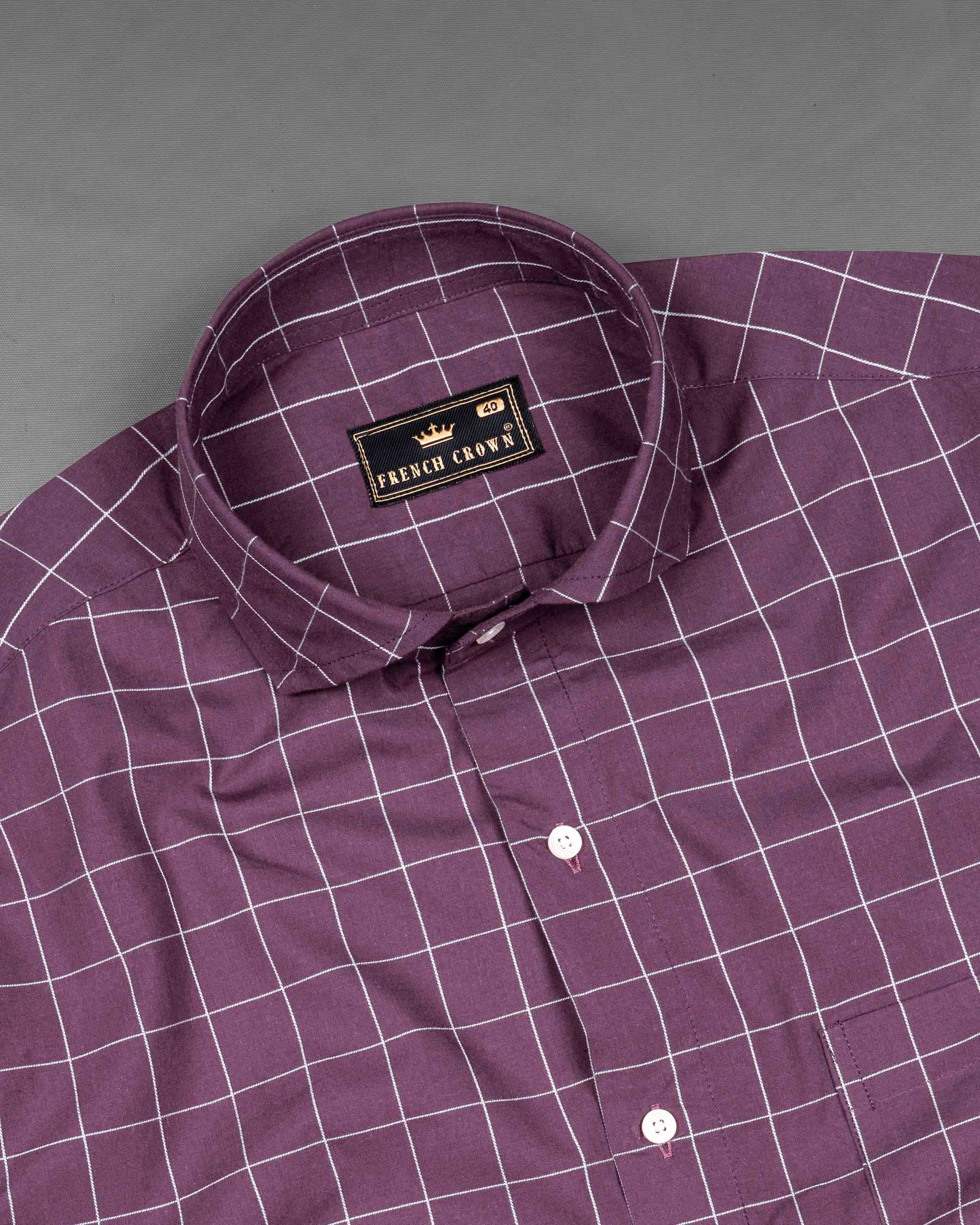 Wenge Windowpane Dobby Textured Premium Giza Cotton Shirt 6448-38, 6448-H-38, 6448-39, 6448-H-39, 6448-40, 6448-H-40, 6448-42, 6448-H-42, 6448-44, 6448-H-44, 6448-46, 6448-H-46, 6448-48, 6448-H-48, 6448-50, 6448-H-50, 6448-52, 6448-H-52