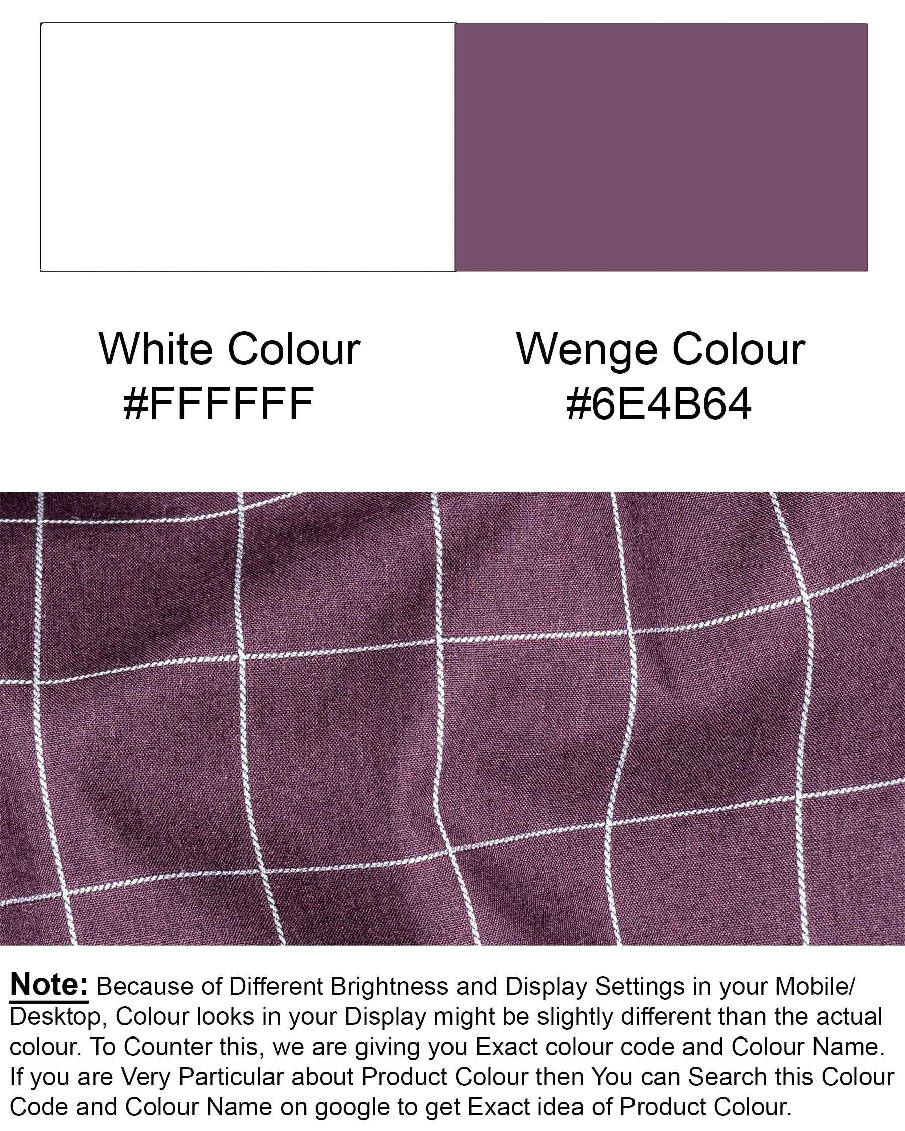 Wenge Windowpane Dobby Textured Premium Giza Cotton Shirt 6448-38, 6448-H-38, 6448-39, 6448-H-39, 6448-40, 6448-H-40, 6448-42, 6448-H-42, 6448-44, 6448-H-44, 6448-46, 6448-H-46, 6448-48, 6448-H-48, 6448-50, 6448-H-50, 6448-52, 6448-H-52