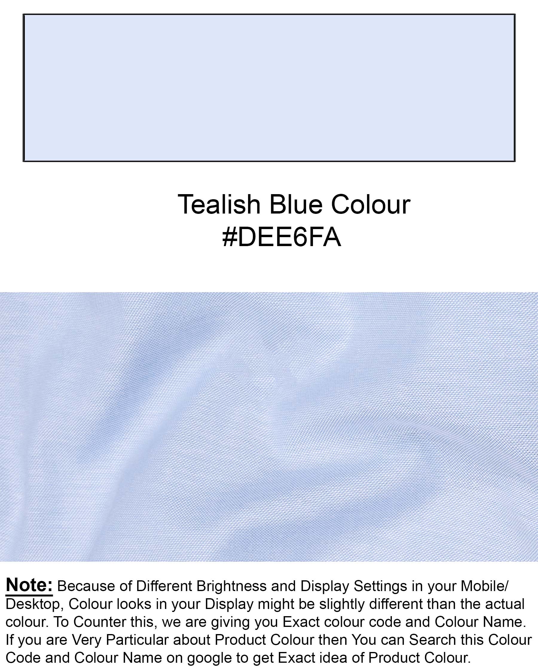 Tealish Blue and Gray Royal Oxford Shirt