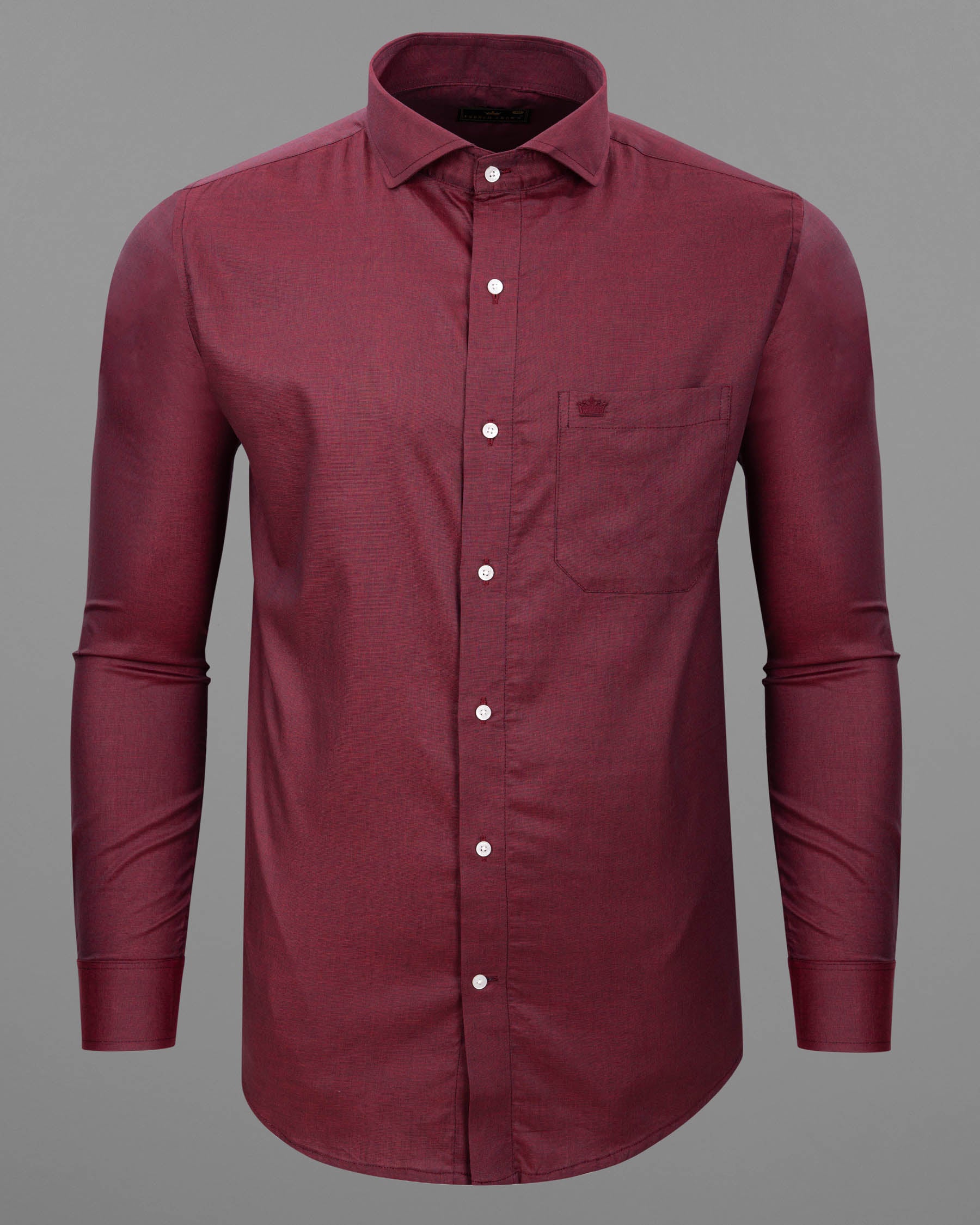 Cordovan Maroon Chambray Textured Shirt 6481-CA-38, 6481-CA-H-38, 6481-CA-39, 6481-CA-H-39, 6481-CA-40, 6481-CA-H-40, 6481-CA-42, 6481-CA-H-42, 6481-CA-44, 6481-CA-H-44, 6481-CA-46, 6481-CA-H-46, 6481-CA-48, 6481-CA-H-48, 6481-CA-50, 6481-CA-H-50, 6481-CA-52, 6481-CA-H-52