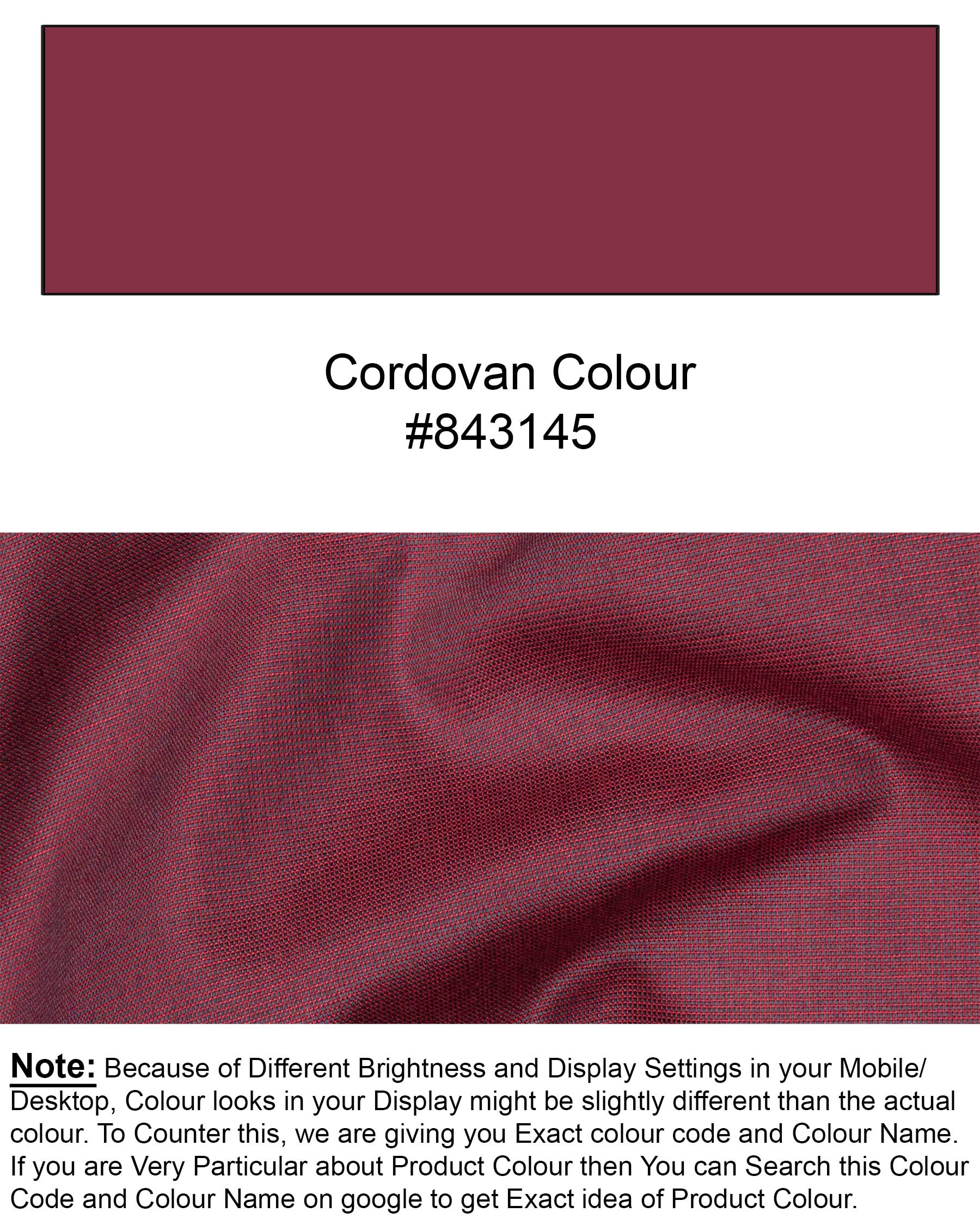 Cordovan Maroon Chambray Textured Shirt 6481-CA-38, 6481-CA-H-38, 6481-CA-39, 6481-CA-H-39, 6481-CA-40, 6481-CA-H-40, 6481-CA-42, 6481-CA-H-42, 6481-CA-44, 6481-CA-H-44, 6481-CA-46, 6481-CA-H-46, 6481-CA-48, 6481-CA-H-48, 6481-CA-50, 6481-CA-H-50, 6481-CA-52, 6481-CA-H-52