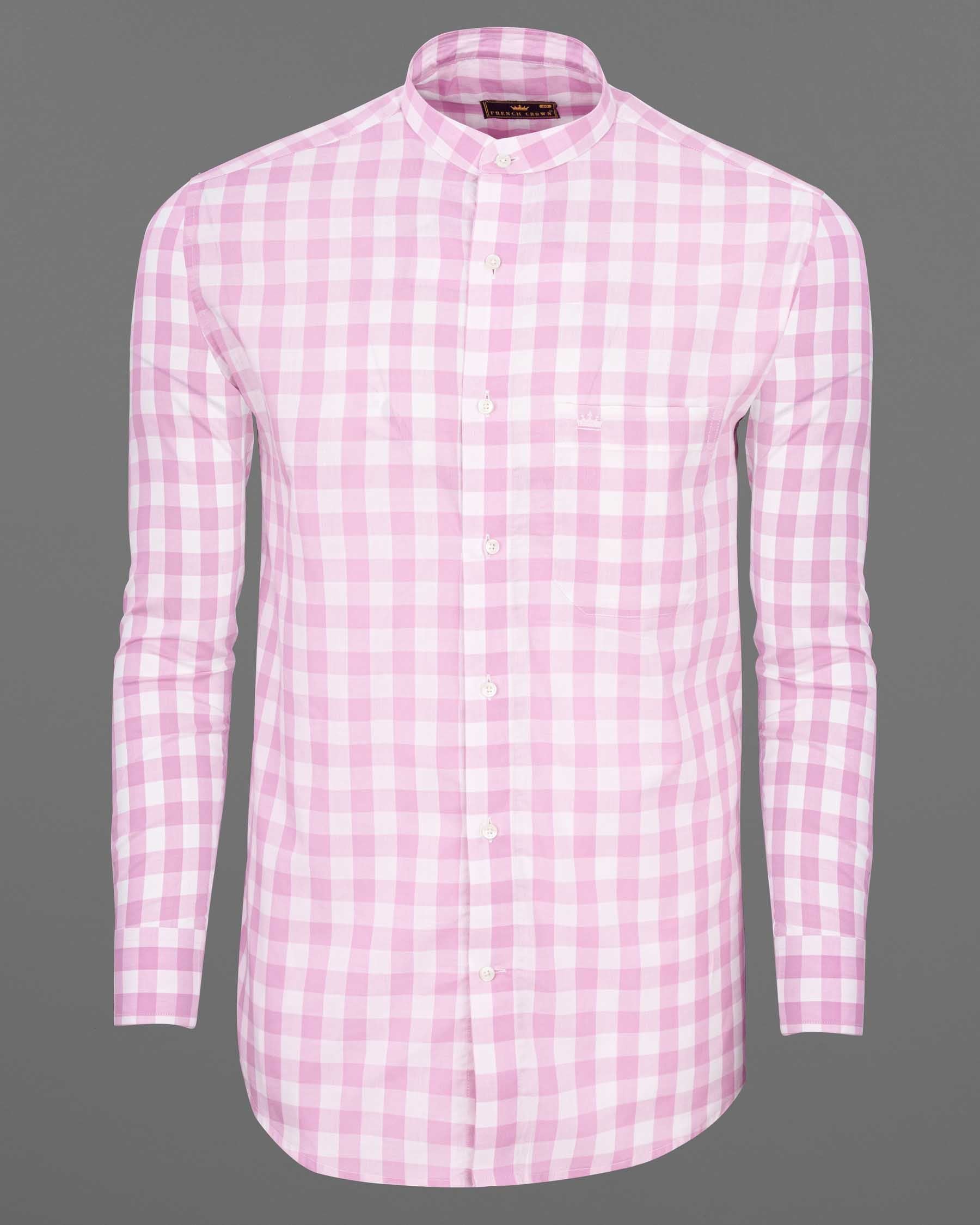 Chantilly Pink and White Checkered Premium Cotton Shirt 6501-M-38, 6501-M-H-38, 6501-M-39, 6501-M-H-39, 6501-M-40, 6501-M-H-40, 6501-M-42, 6501-M-H-42, 6501-M-44, 6501-M-H-44, 6501-M-46, 6501-M-H-46, 6501-M-48, 6501-M-H-48, 6501-M-50, 6501-M-H-50, 6501-M-52, 6501-M-H-52