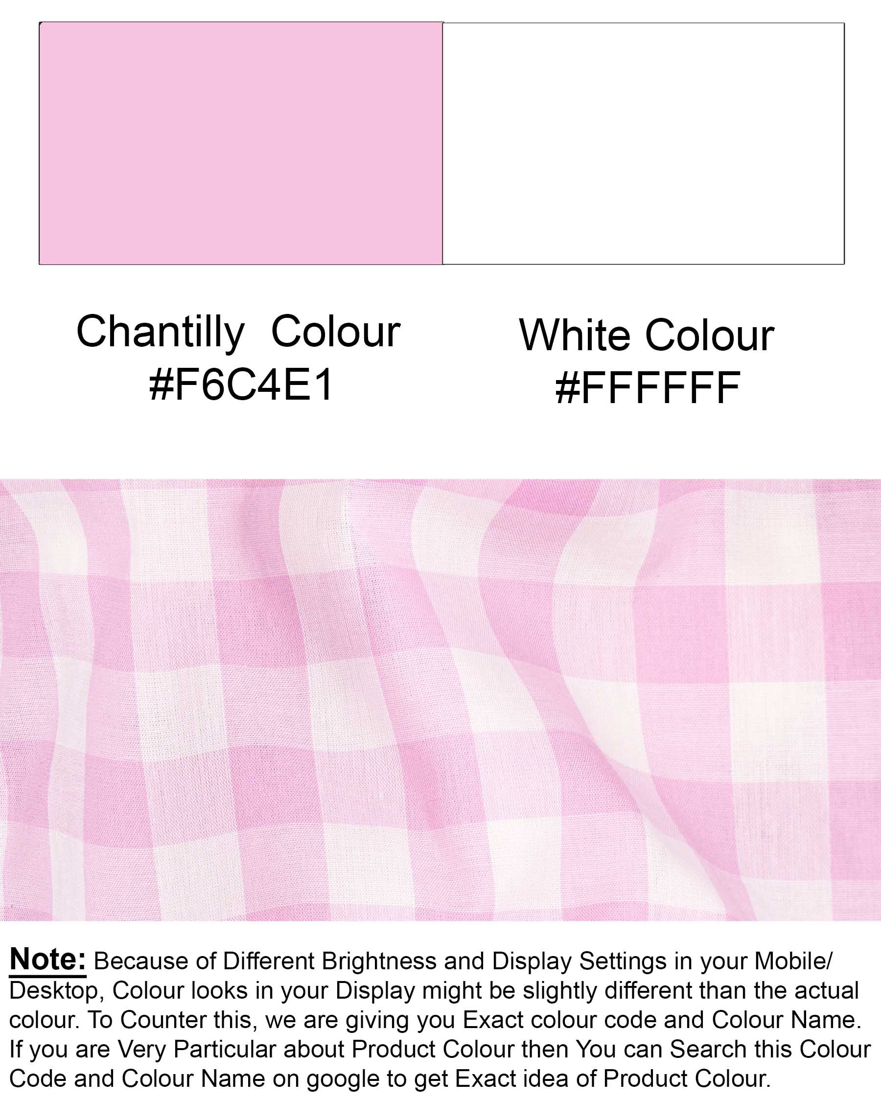 Chantilly Pink and White Checkered Premium Cotton Shirt 6501-M-38, 6501-M-H-38, 6501-M-39, 6501-M-H-39, 6501-M-40, 6501-M-H-40, 6501-M-42, 6501-M-H-42, 6501-M-44, 6501-M-H-44, 6501-M-46, 6501-M-H-46, 6501-M-48, 6501-M-H-48, 6501-M-50, 6501-M-H-50, 6501-M-52, 6501-M-H-52