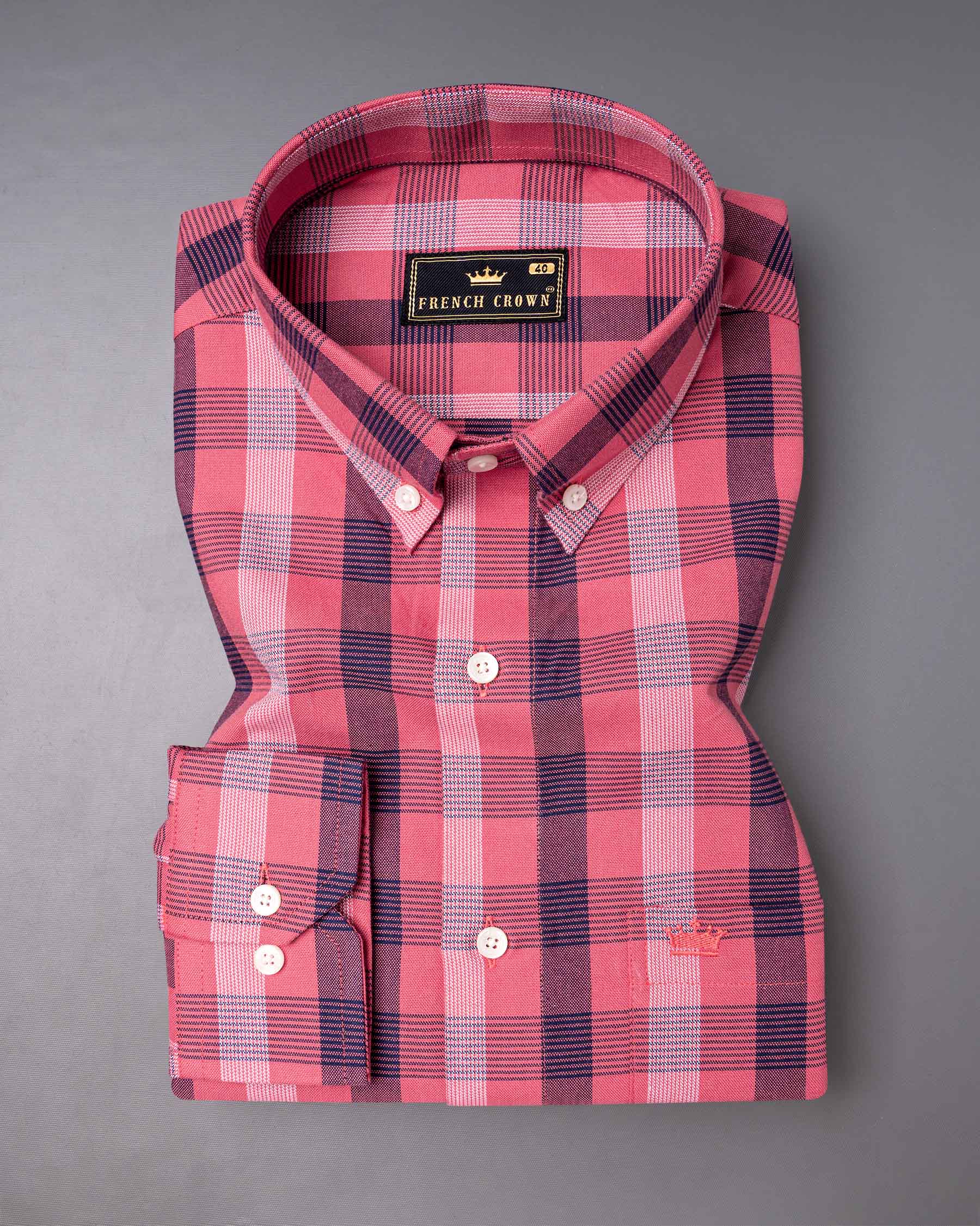 Holy Pink Checkered Royal Oxford Shirt 6511-BD-38, 6511-BD-H-38, 6511-BD-39, 6511-BD-H-39, 6511-BD-40, 6511-BD-H-40, 6511-BD-42, 6511-BD-H-42, 6511-BD-44, 6511-BD-H-44, 6511-BD-46, 6511-BD-H-46, 6511-BD-48, 6511-BD-H-48, 6511-BD-50, 6511-BD-H-50, 6511-BD-52, 6511-BD-H-52