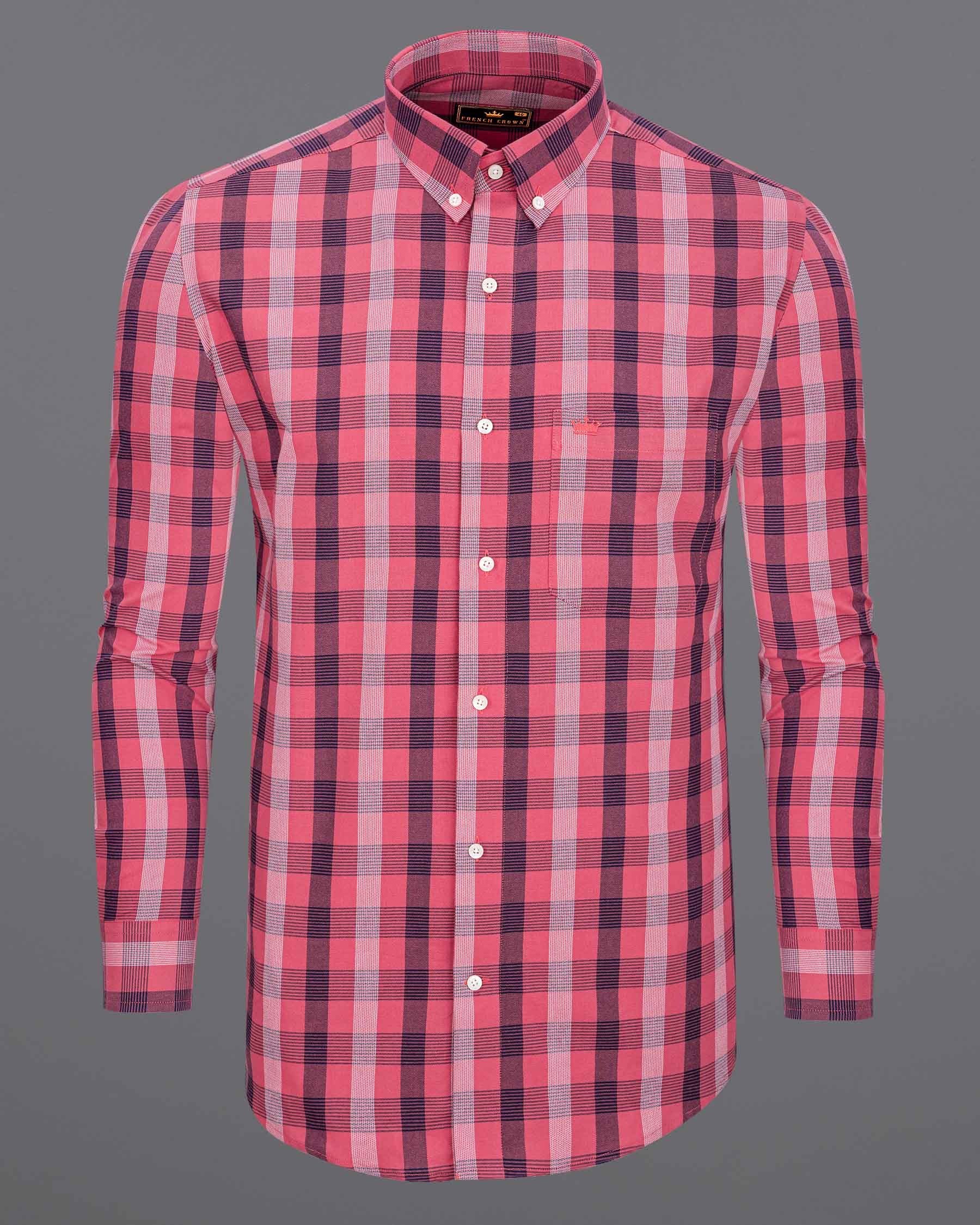 Holy Pink Checkered Royal Oxford Shirt 6511-BD-38, 6511-BD-H-38, 6511-BD-39, 6511-BD-H-39, 6511-BD-40, 6511-BD-H-40, 6511-BD-42, 6511-BD-H-42, 6511-BD-44, 6511-BD-H-44, 6511-BD-46, 6511-BD-H-46, 6511-BD-48, 6511-BD-H-48, 6511-BD-50, 6511-BD-H-50, 6511-BD-52, 6511-BD-H-52
