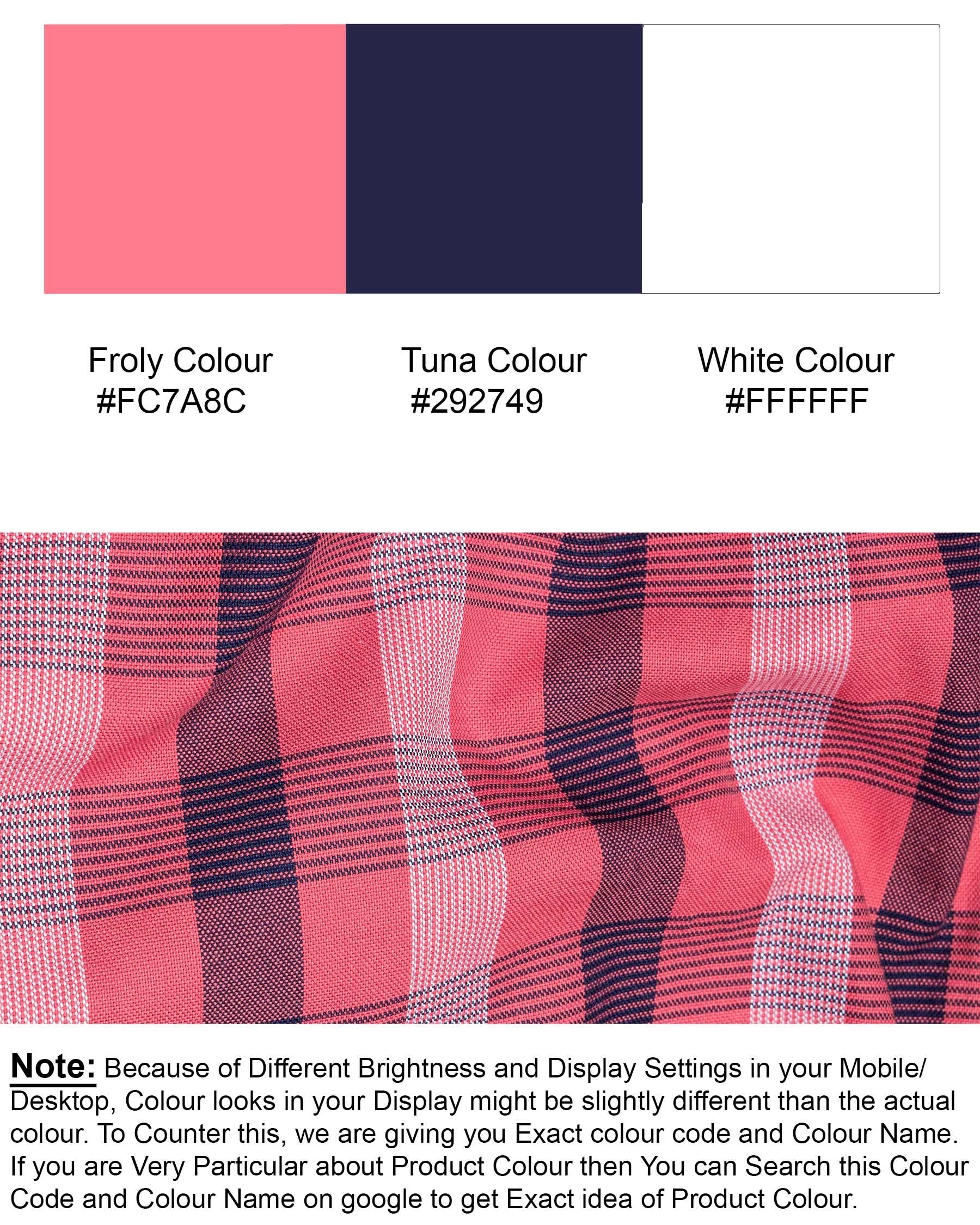 Holy Pink Checkered Royal Oxford Shirt