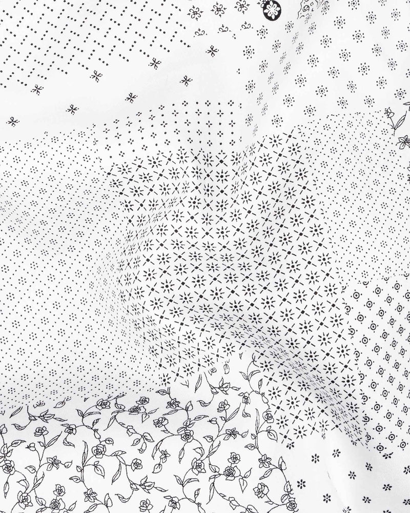 Bright White Square Shaped Paisleys and Flowers Printed Super Soft Premium Cotton Shirt 6543-BLK-38,6543-BLK-H-38,6543-BLK-39,6543-BLK-H-39,6543-BLK-40,6543-BLK-H-40,6543-BLK-42,6543-BLK-H-42,6543-BLK-44,6543-BLK-H-44,6543-BLK-46,6543-BLK-H-46,6543-BLK-48,6543-BLK-H-48,6543-BLK-50,6543-BLK-H-50,6543-BLK-52,6543-BLK-H-52