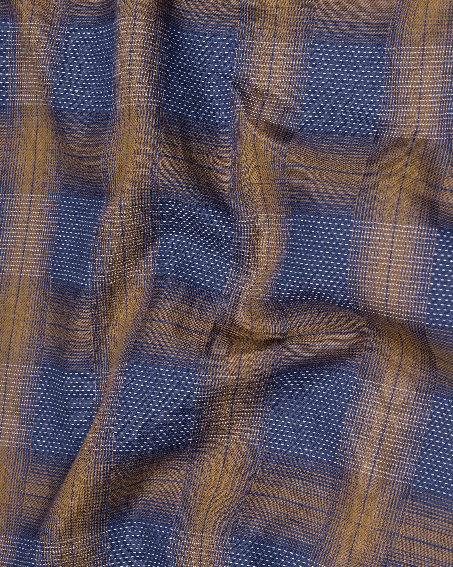 Shiraz Brown with Rhino Blue Windowpane Dobby Premium Giza Cotton Kurta Shirt  6570-KS-38,6570-KS-38,6570-KS-39,6570-KS-39,6570-KS-40,6570-KS-40,6570-KS-42,6570-KS-42,6570-KS-44,6570-KS-44,6570-KS-46,6570-KS-46,6570-KS-48,6570-KS-48,6570-KS-50,6570-KS-50,6570-KS-52,6570-KS-52