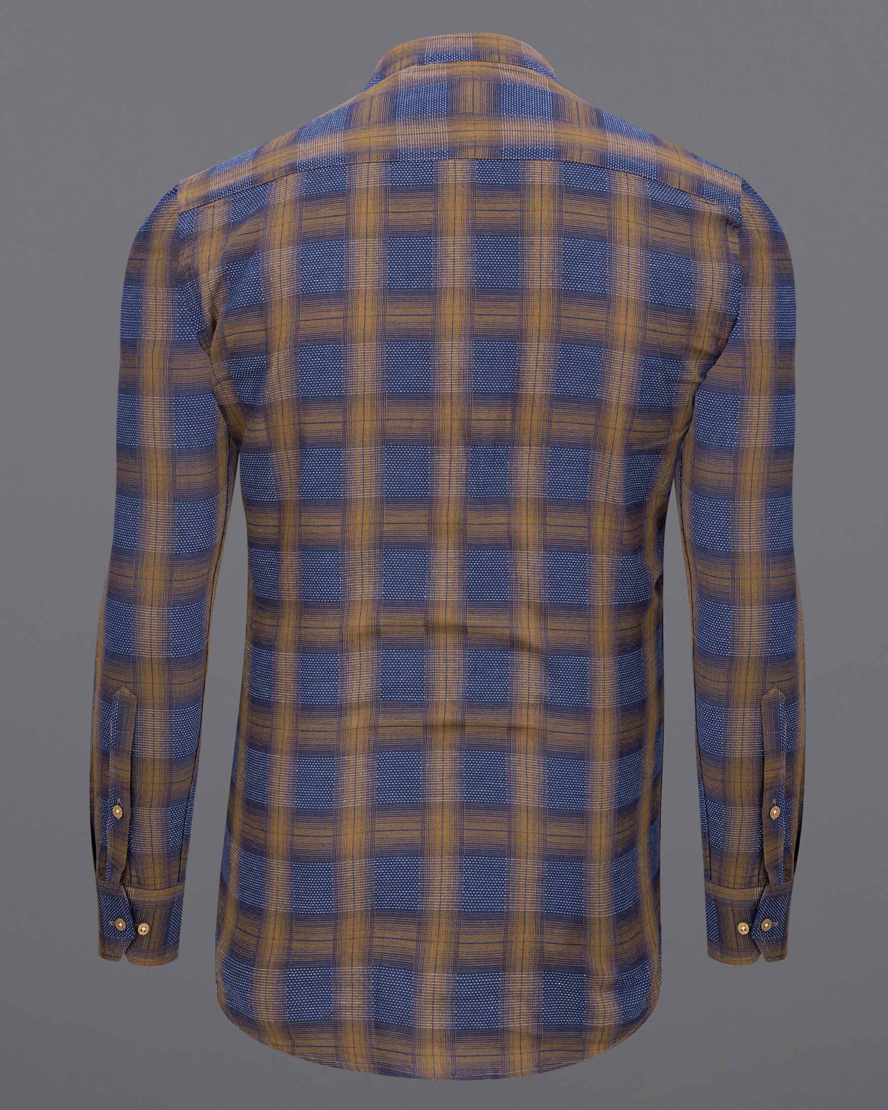 Shiraz Brown with Rhino Blue Windowpane Dobby Premium Giza Cotton Kurta Shirt  6570-KS-38,6570-KS-38,6570-KS-39,6570-KS-39,6570-KS-40,6570-KS-40,6570-KS-42,6570-KS-42,6570-KS-44,6570-KS-44,6570-KS-46,6570-KS-46,6570-KS-48,6570-KS-48,6570-KS-50,6570-KS-50,6570-KS-52,6570-KS-52