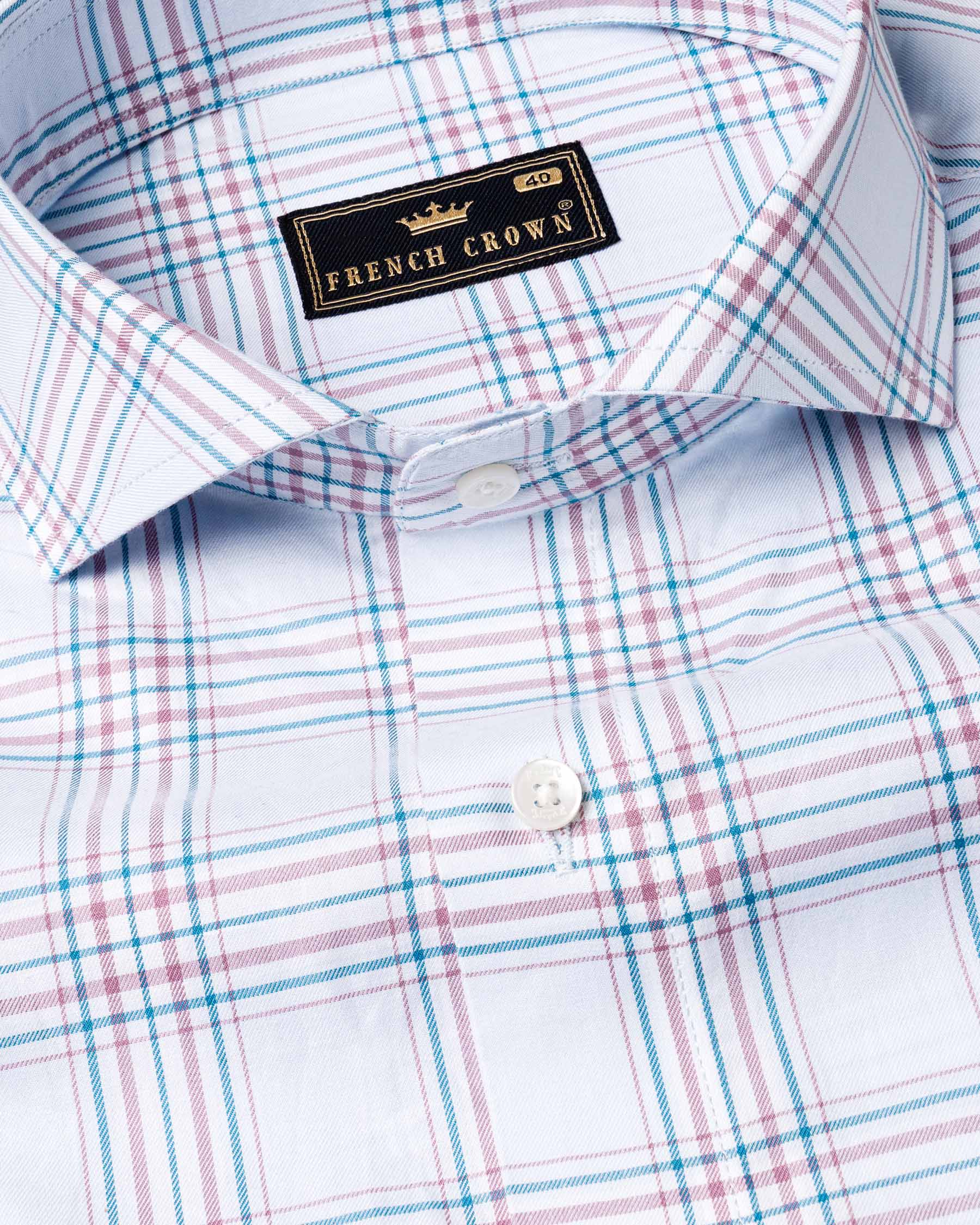 Selago and Bahama Blue Plaid Twill Textured Premium Cotton Shirt 6575-CA-38,6575-CA-38,6575-CA-39,6575-CA-39,6575-CA-40,6575-CA-40,6575-CA-42,6575-CA-42,6575-CA-44,6575-CA-44,6575-CA-46,6575-CA-46,6575-CA-48,6575-CA-48,6575-CA-50,6575-CA-50,6575-CA-52,6575-CA-52