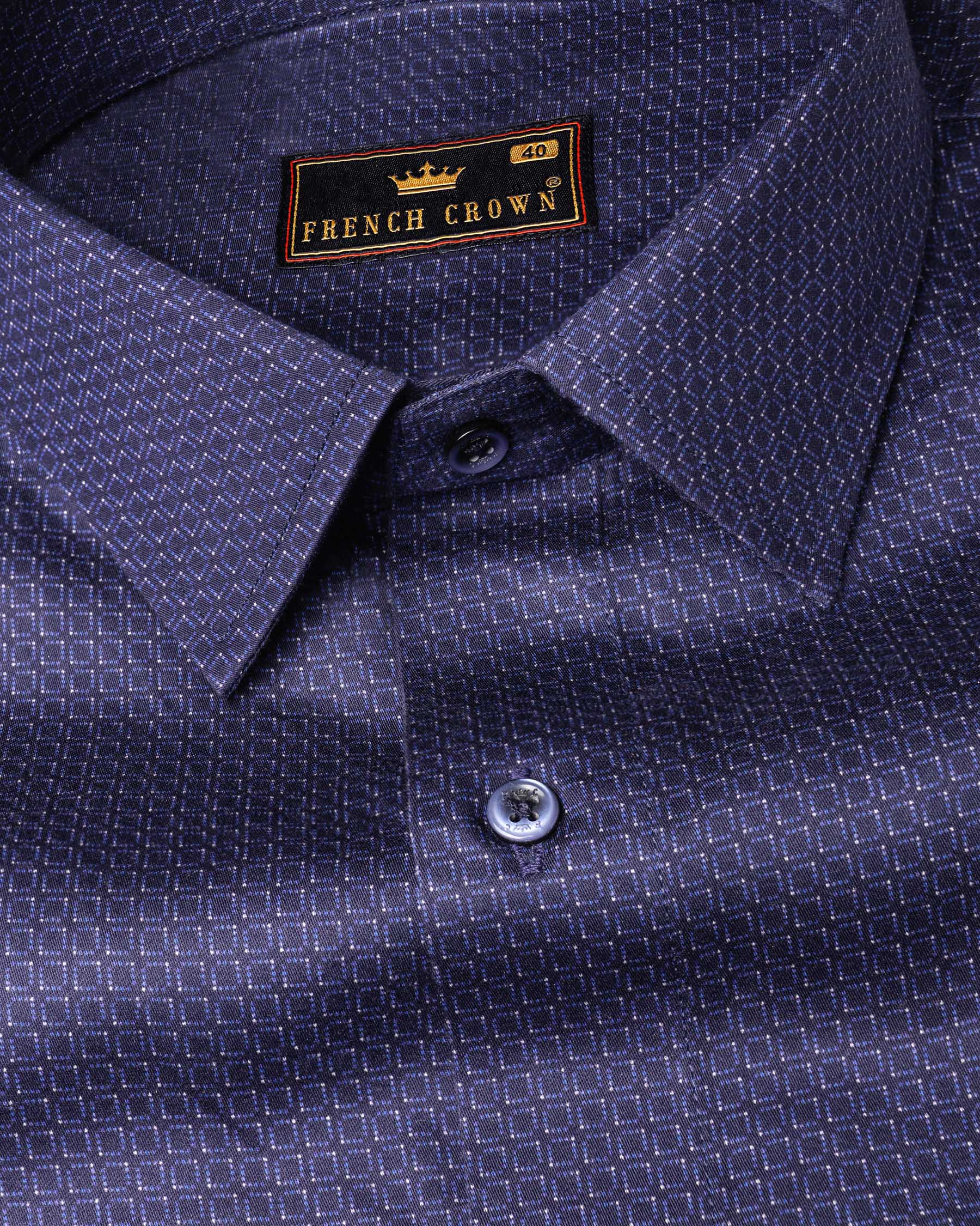 Blackcurrant with Chambray Blue Geometrical Print Super Soft premium Cotton Shirt 6583-BLE-38,6583-BLE-38,6583-BLE-39,6583-BLE-39,6583-BLE-40,6583-BLE-40,6583-BLE-42,6583-BLE-42,6583-BLE-44,6583-BLE-44,6583-BLE-46,6583-BLE-46,6583-BLE-48,6583-BLE-48,6583-BLE-50,6583-BLE-50,6583-BLE-52,6583-BLE-52