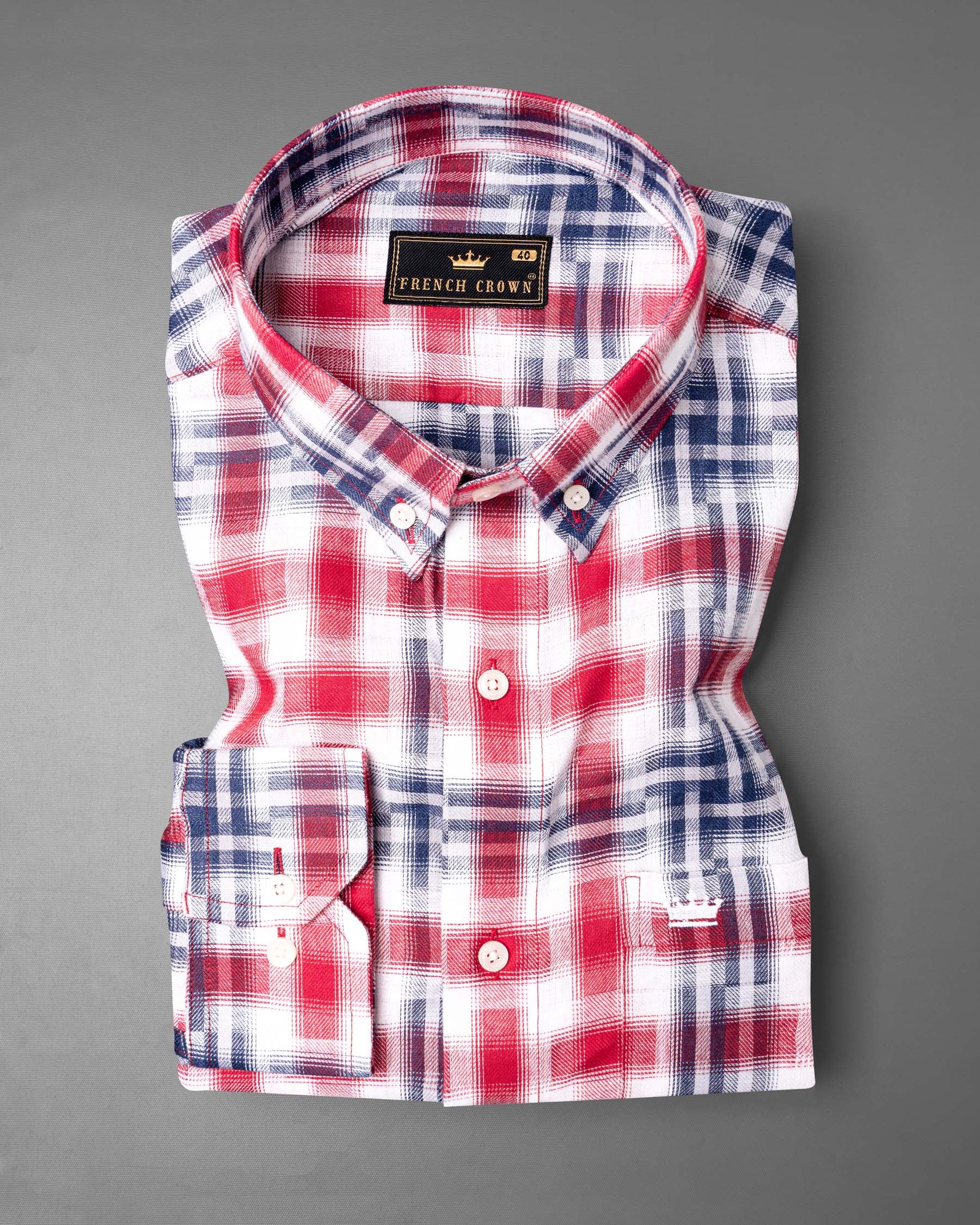 Radical Red and Kashmir Blue Plaid Twill Textured Textured Premium Cotton Shirt 6587-BD-38,6587-BD-38,6587-BD-39,6587-BD-39,6587-BD-40,6587-BD-40,6587-BD-42,6587-BD-42,6587-BD-44,6587-BD-44,6587-BD-46,6587-BD-46,6587-BD-48,6587-BD-48,6587-BD-50,6587-BD-50,6587-BD-52,6587-BD-52