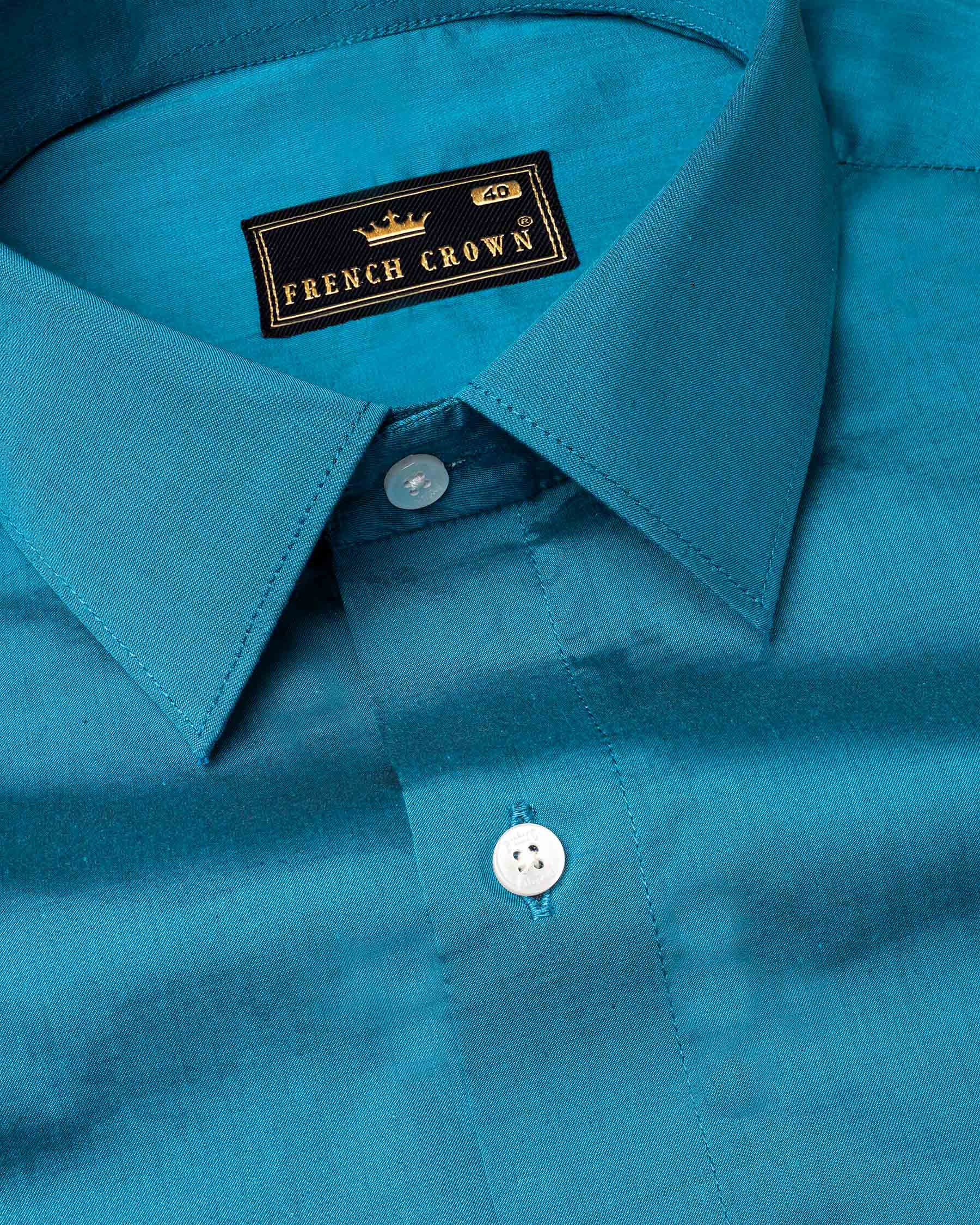 Deperlu Blue Cotton Shirt main image 1