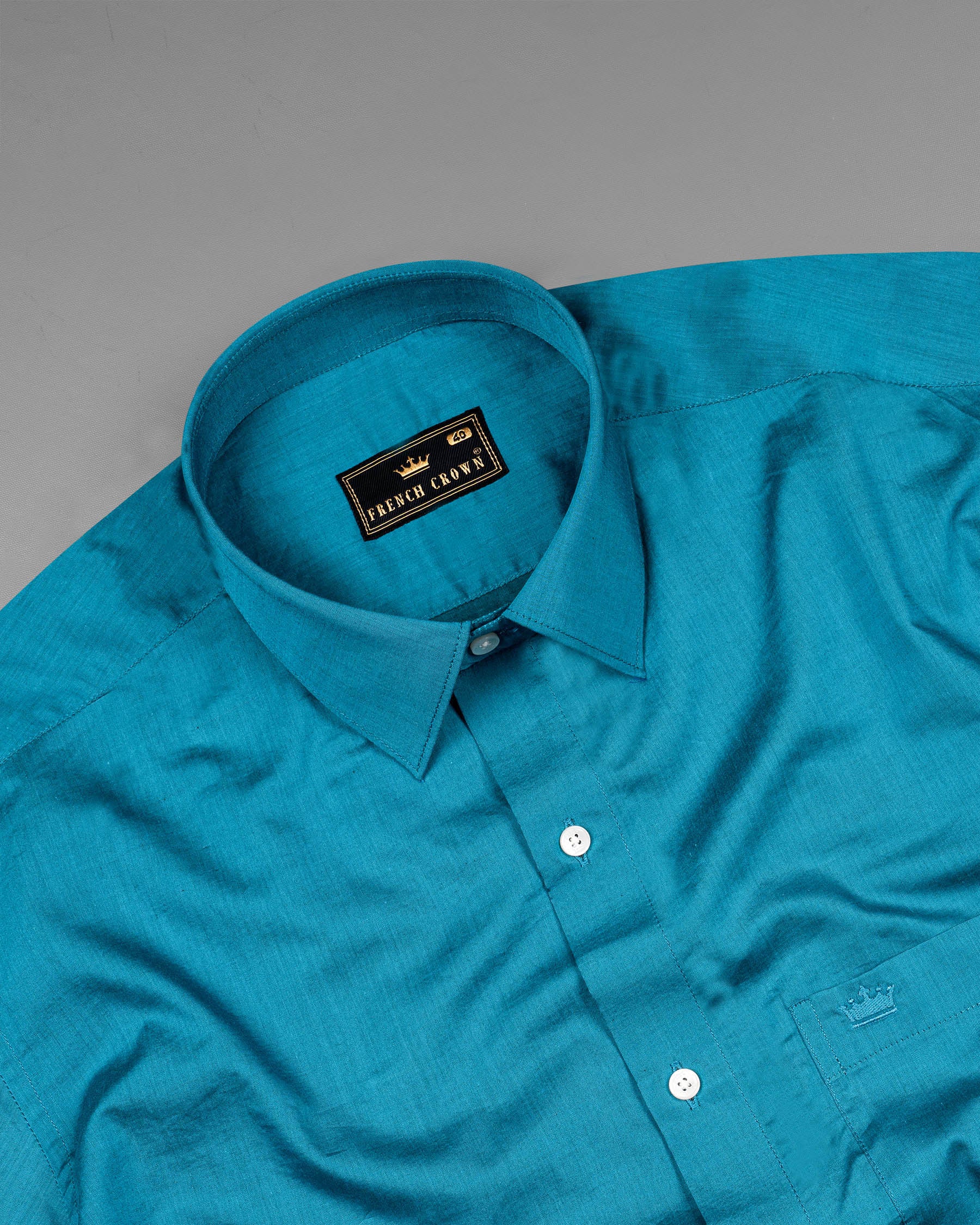 Deep Cerulean Blue Chambray Textured Premium Cotton Shirt 6590-38,6590-H-38,6590-39,6590-H-39,6590-40,6590-H-40,6590-42,6590-H-42,6590-44,6590-H-44,6590-46,6590-H-46,6590-48,6590-H-48,6590-50,6590-H-50,6590-52,6590-H-52
