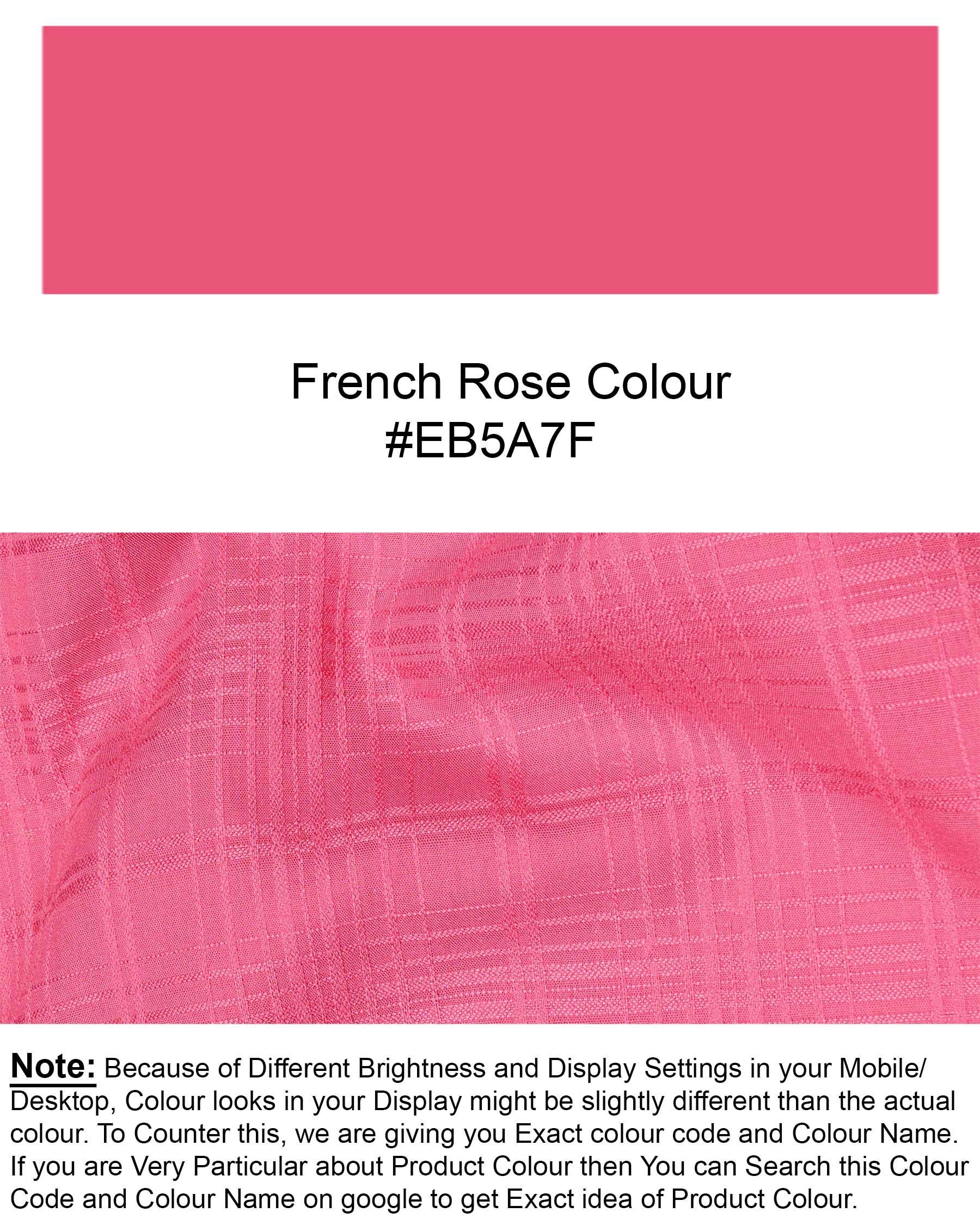 French Rose Checkered Dobby Textured Premium Giza Cotton Shirt 6654-CA-38,6654-CA-H-38,6654-CA-39,6654-CA-H-39,6654-CA-40,6654-CA-H-40,6654-CA-42,6654-CA-H-42,6654-CA-44,6654-CA-H-44,6654-CA-46,6654-CA-H-46,6654-CA-48,6654-CA-H-48,6654-CA-50,6654-CA-H-50,6654-CA-52,6654-CA-H-52