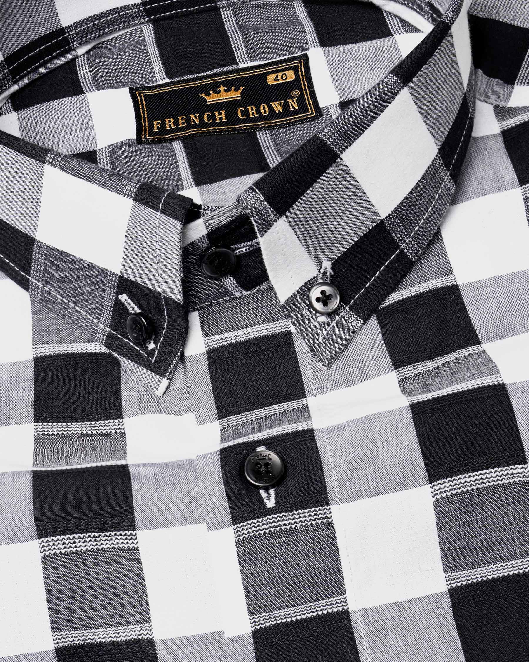 Black and White Checkered Dobby Textured Premium Giza Cotton Shirt 6675-BD-BLK-38, 6675-BD-BLK-H-38, 6675-BD-BLK-39, 6675-BD-BLK-H-39, 6675-BD-BLK-40, 6675-BD-BLK-H-40, 6675-BD-BLK-42, 6675-BD-BLK-H-42, 6675-BD-BLK-44, 6675-BD-BLK-H-44, 6675-BD-BLK-46, 6675-BD-BLK-H-46, 6675-BD-BLK-48, 6675-BD-BLK-H-48, 6675-BD-BLK-50, 6675-BD-BLK-H-50, 6675-BD-BLK-52, 6675-BD-BLK-H-52