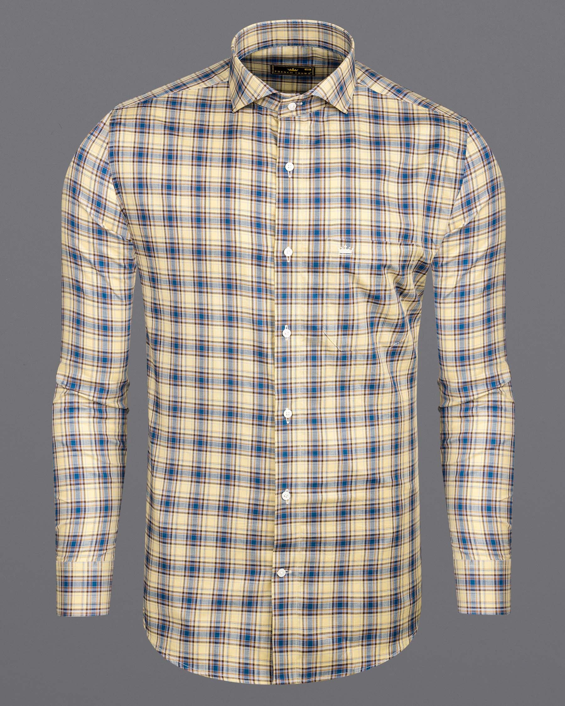 Double Pearl Beige and Astral Blue Plaid Twill Textured Premium Cotton Shirt 6691-CA-38,6691-CA-38,6691-CA-39,6691-CA-39,6691-CA-40,6691-CA-40,6691-CA-42,6691-CA-42,6691-CA-44,6691-CA-44,6691-CA-46,6691-CA-46,6691-CA-48,6691-CA-48,6691-CA-50,6691-CA-50,6691-CA-52,6691-CA-52