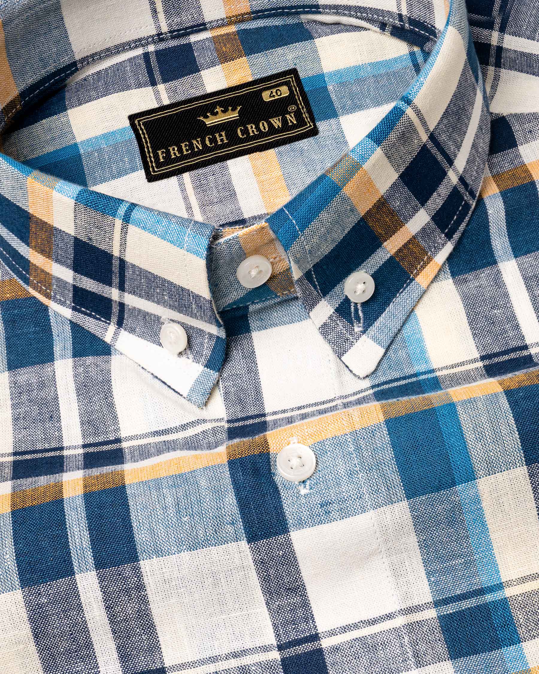 Shakespeare with Blue Whale Checkered Luxurious Linen Shirt 6725-BD-38,6725-BD-38,6725-BD-39,6725-BD-39,6725-BD-40,6725-BD-40,6725-BD-42,6725-BD-42,6725-BD-44,6725-BD-44,6725-BD-46,6725-BD-46,6725-BD-48,6725-BD-48,6725-BD-50,6725-BD-50,6725-BD-52,6725-BD-52