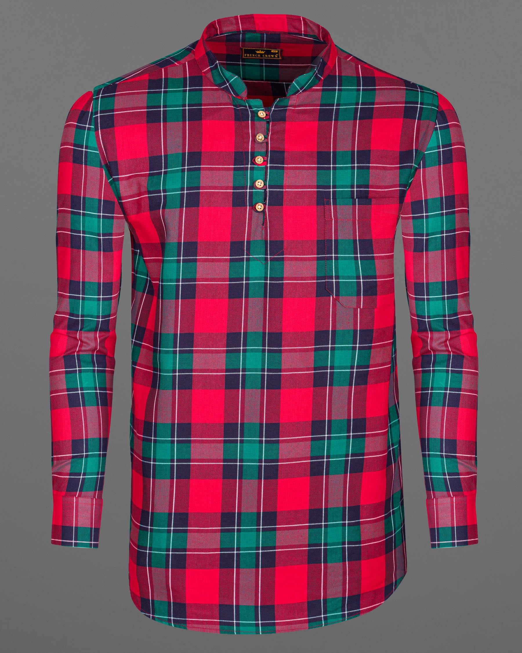 Dark Cyan Green with Rich Maroon Twill Checkered Premium Cotton Kurta Shirt 6730-KS-38,6730-KS-38,6730-KS-39,6730-KS-39,6730-KS-40,6730-KS-40,6730-KS-42,6730-KS-42,6730-KS-44,6730-KS-44,6730-KS-46,6730-KS-46,6730-KS-48,6730-KS-48,6730-KS-50,6730-KS-50,6730-KS-52,6730-KS-52