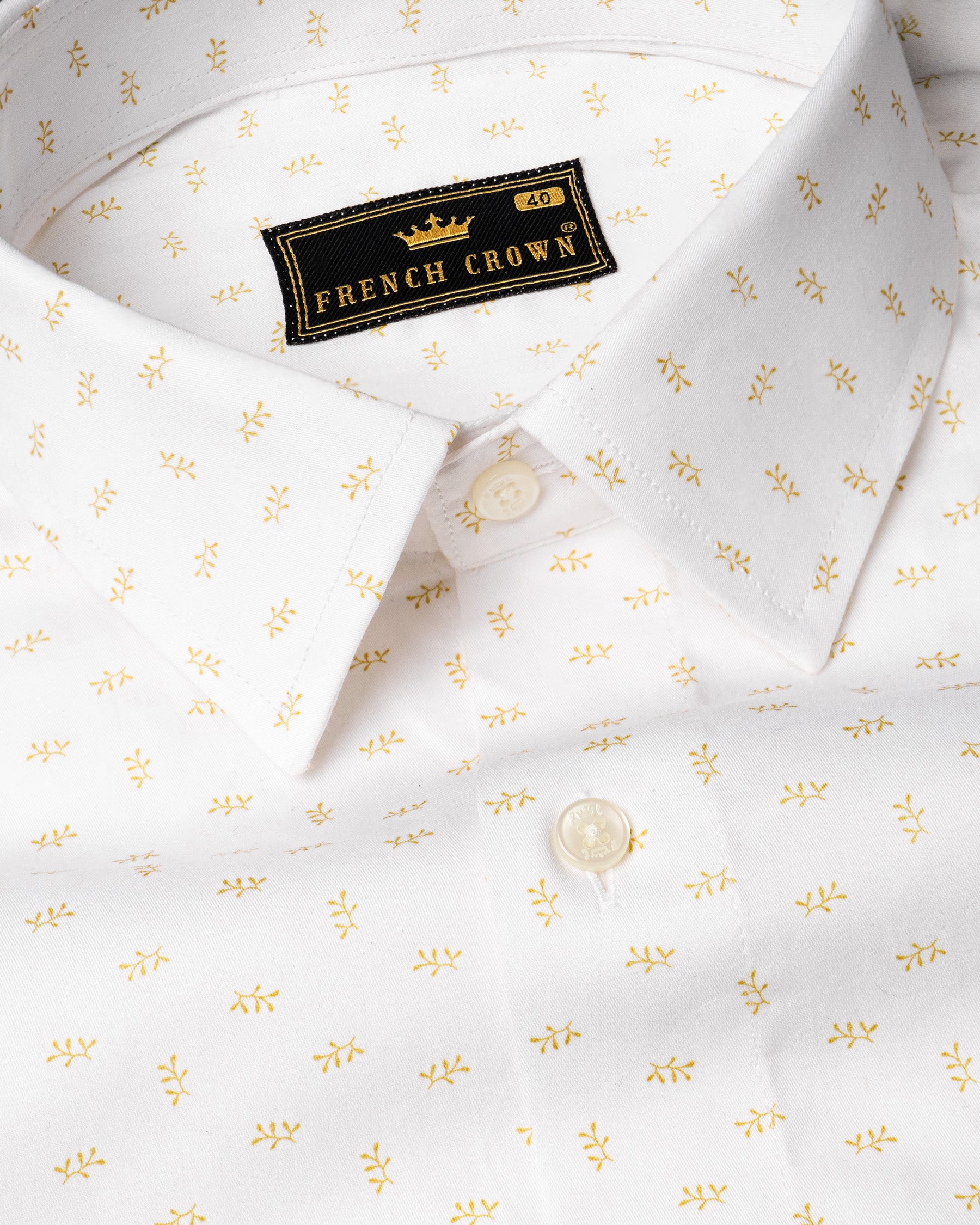 Bright White Leaves Printed Super Soft Premium Cotton Shirt 6731-38,6731-38,6731-39,6731-39,6731-40,6731-40,6731-42,6731-42,6731-44,6731-44,6731-46,6731-46,6731-48,6731-48,6731-50,6731-50,6731-52,6731-52