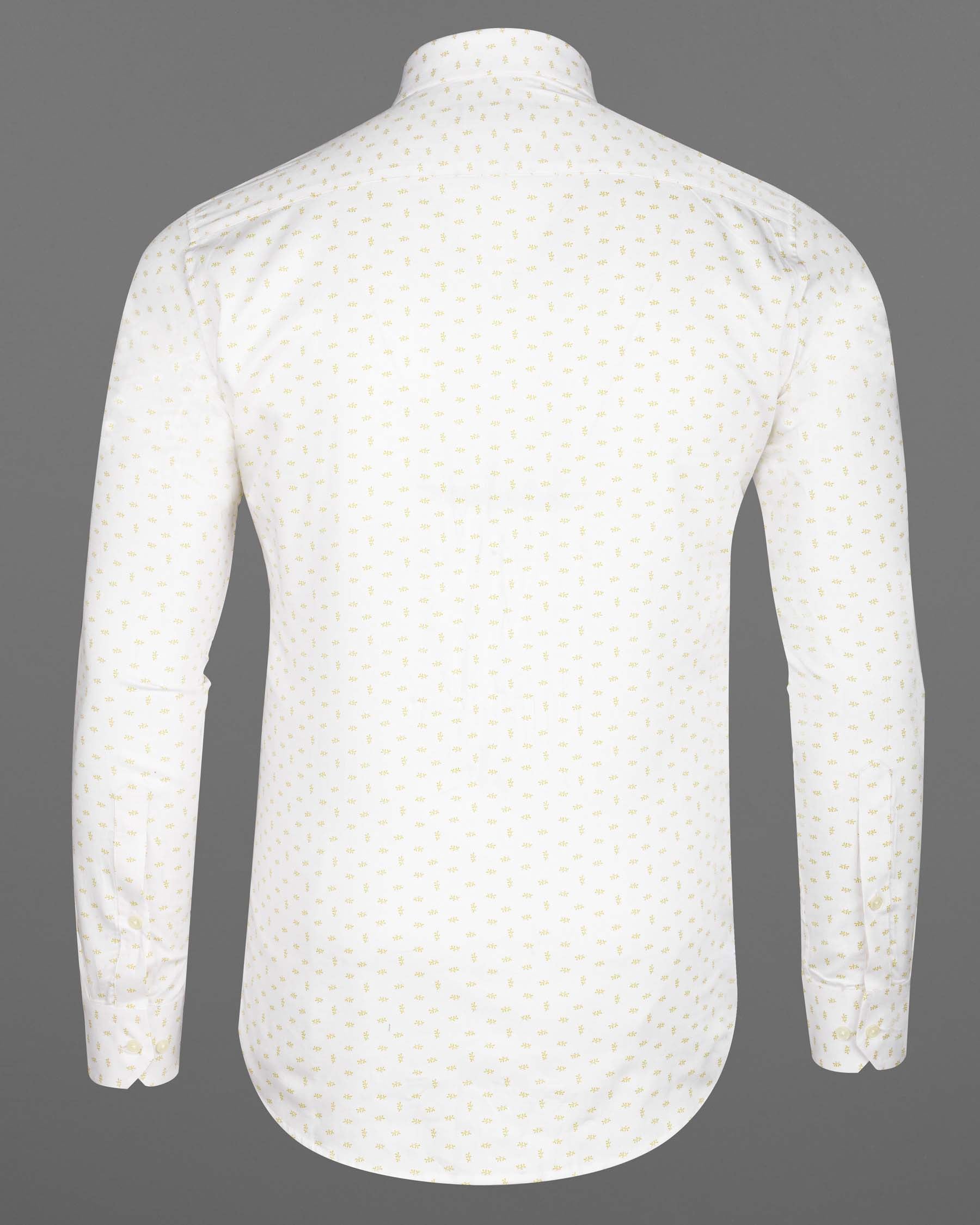 Bright White Leaves Printed Super Soft Premium Cotton Shirt 6731-38,6731-38,6731-39,6731-39,6731-40,6731-40,6731-42,6731-42,6731-44,6731-44,6731-46,6731-46,6731-48,6731-48,6731-50,6731-50,6731-52,6731-52