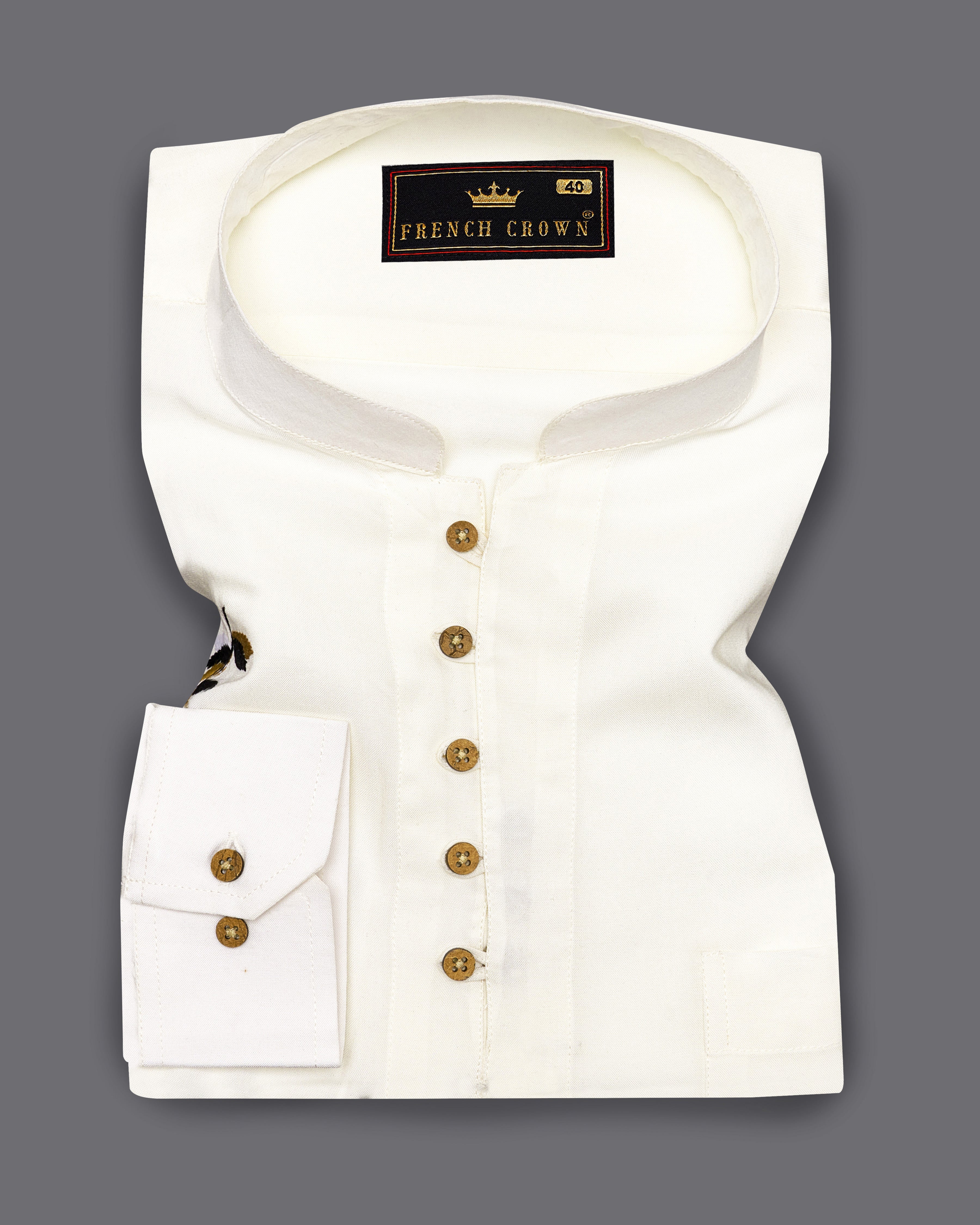 Seashell Cream Leaves Embroidered Tencel Kurta Shirt 6764-KS-E043-38, 6764-KS-E043-H-38, 6764-KS-E043-39, 6764-KS-E043-H-39, 6764-KS-E043-40, 6764-KS-E043-H-40, 6764-KS-E043-42, 6764-KS-E043-H-42, 6764-KS-E043-44, 6764-KS-E043-H-44, 6764-KS-E043-46, 6764-KS-E043-H-46, 6764-KS-E043-48, 6764-KS-E043-H-48, 6764-KS-E043-50, 6764-KS-E043-H-50, 6764-KS-E043-52, 6764-KS-E043-H-52