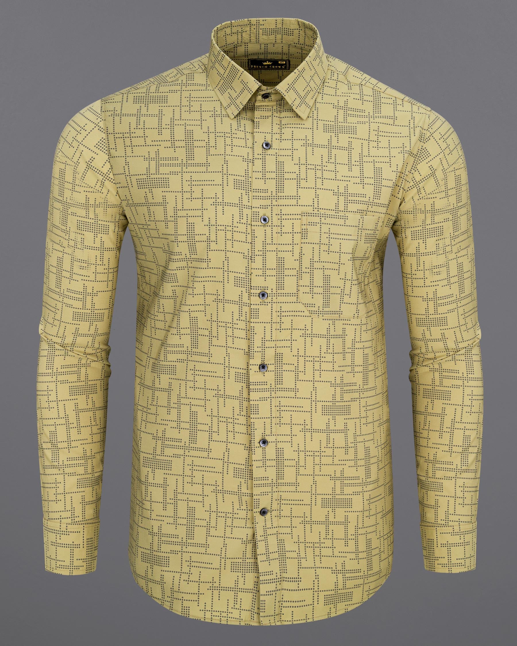 Brandy with Black Dots Premium Cotton Shirt