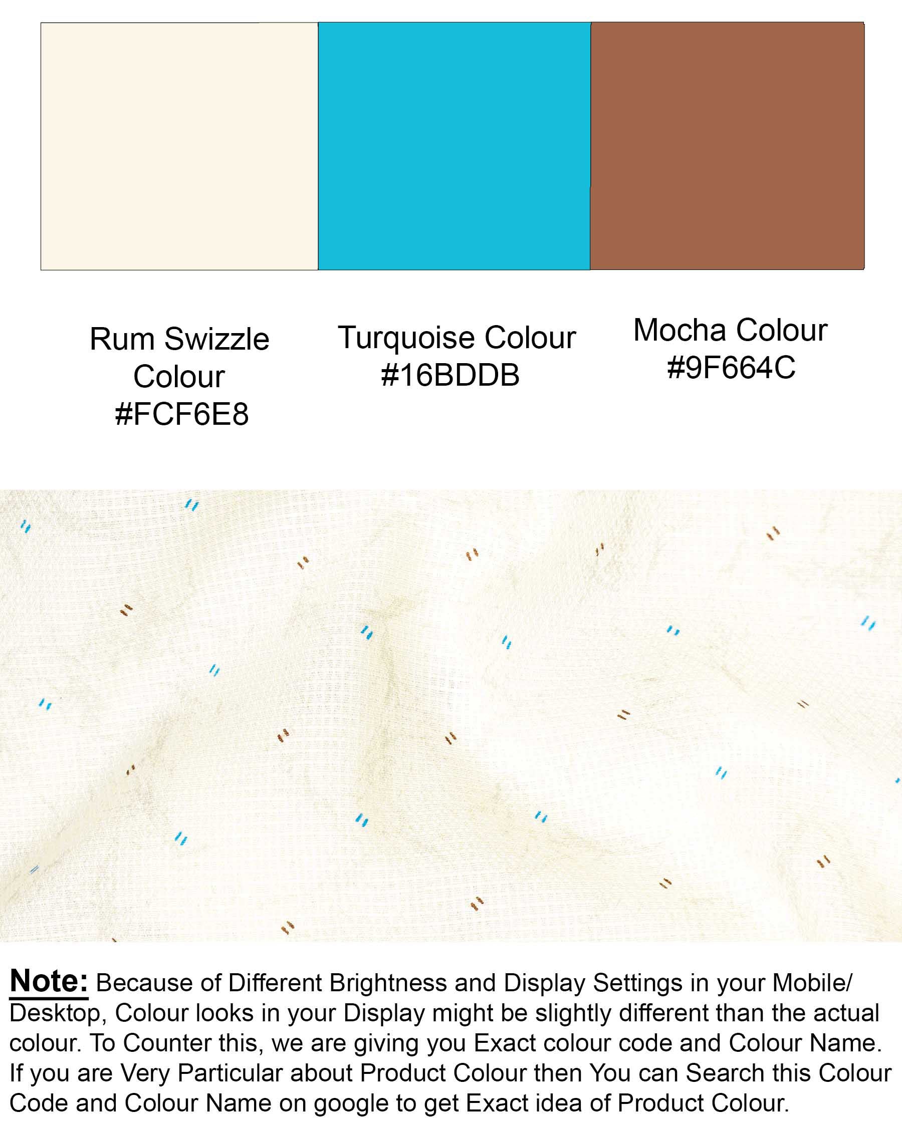 Rum Swizzle Dobby Textured Premium Giza Cotton Shirt