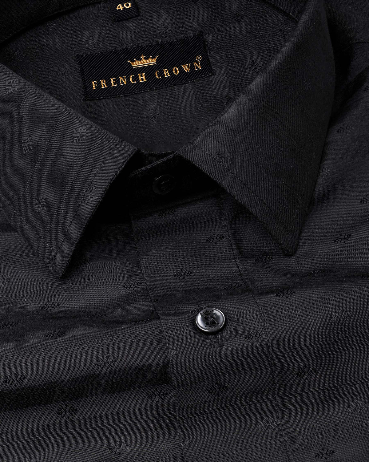 Jade Black Dobby Textured Premium Giza Cotton Shirt 6810-BLK-38,6810-BLK-38,6810-BLK-39,6810-BLK-39,6810-BLK-40,6810-BLK-40,6810-BLK-42,6810-BLK-42,6810-BLK-44,6810-BLK-44,6810-BLK-46,6810-BLK-46,6810-BLK-48,6810-BLK-48,6810-BLK-50,6810-BLK-50,6810-BLK-52,6810-BLK-52