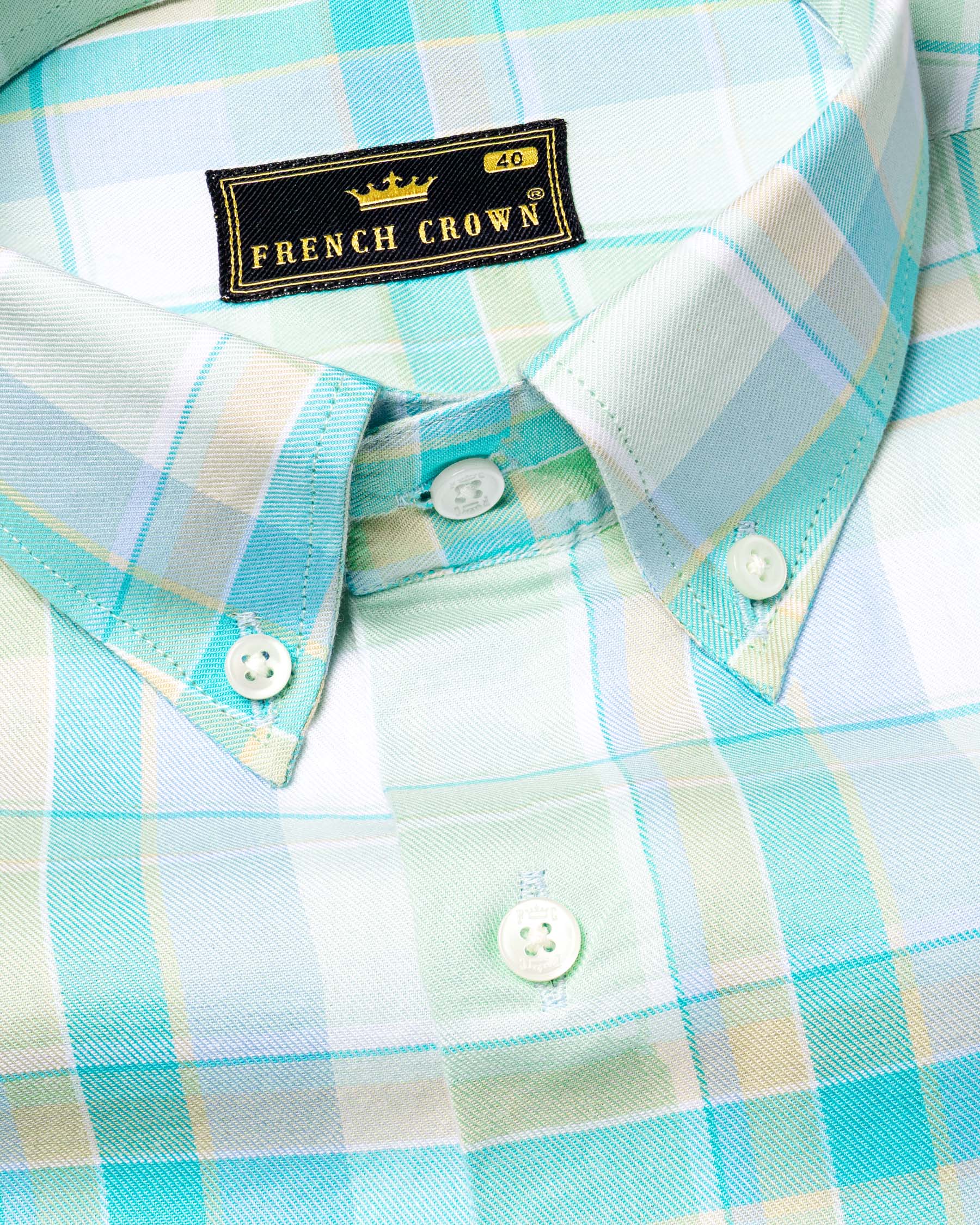 Scrunchie with Edgewater Gray Plaid Twill Premium Cotton Shirt 6856-BD-38,6856-BD-38,6856-BD-39,6856-BD-39,6856-BD-40,6856-BD-40,6856-BD-42,6856-BD-42,6856-BD-44,6856-BD-44,6856-BD-46,6856-BD-46,6856-BD-48,6856-BD-48,6856-BD-50,6856-BD-50,6856-BD-52,6856-BD-52