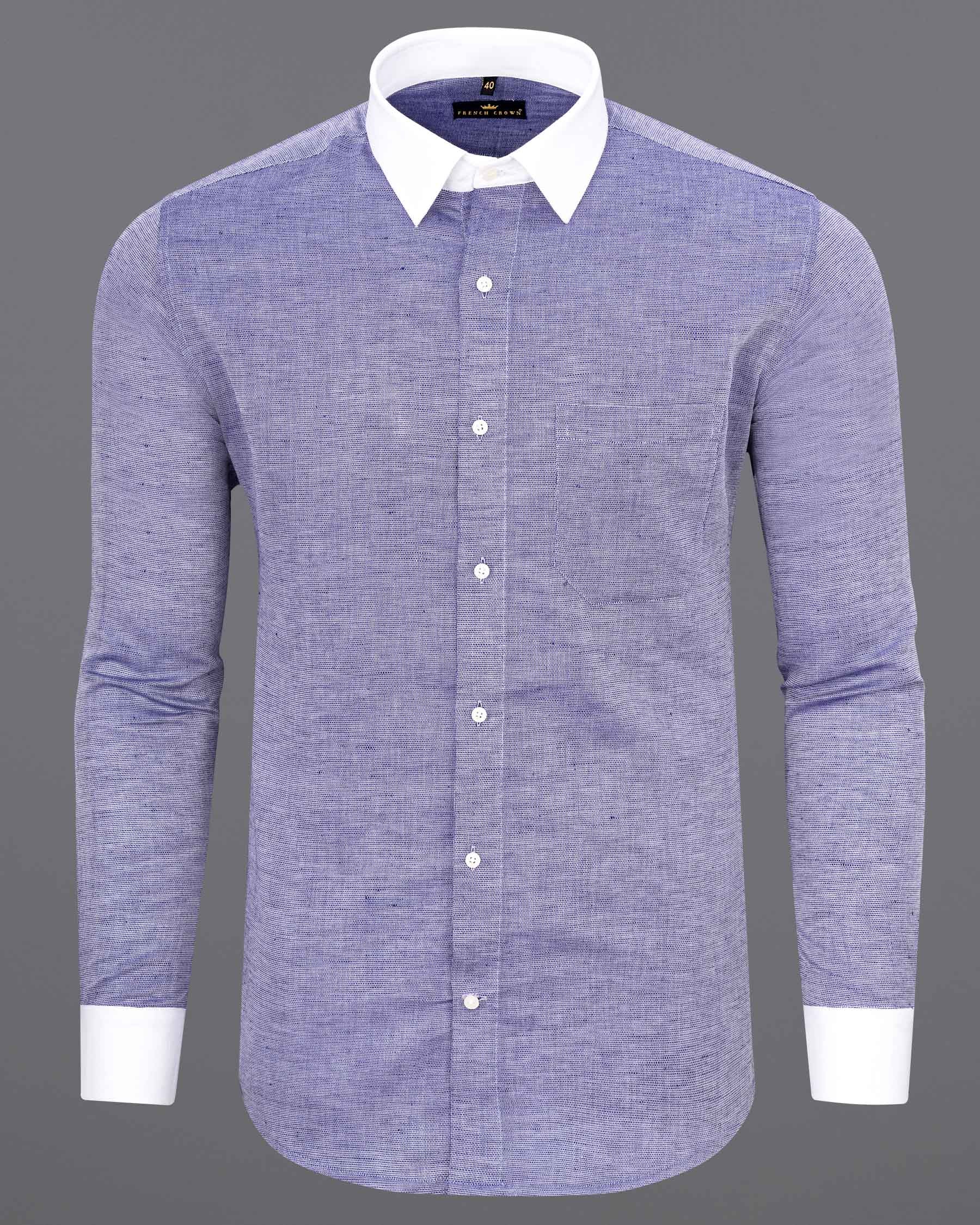 Deluge Blue with White Collar Luxurious Linen Shirt 6862-WCC-38,6862-WCC-38,6862-WCC-39,6862-WCC-39,6862-WCC-40,6862-WCC-40,6862-WCC-42,6862-WCC-42,6862-WCC-44,6862-WCC-44,6862-WCC-46,6862-WCC-46,6862-WCC-48,6862-WCC-48,6862-WCC-50,6862-WCC-50,6862-WCC-52,6862-WCC-52