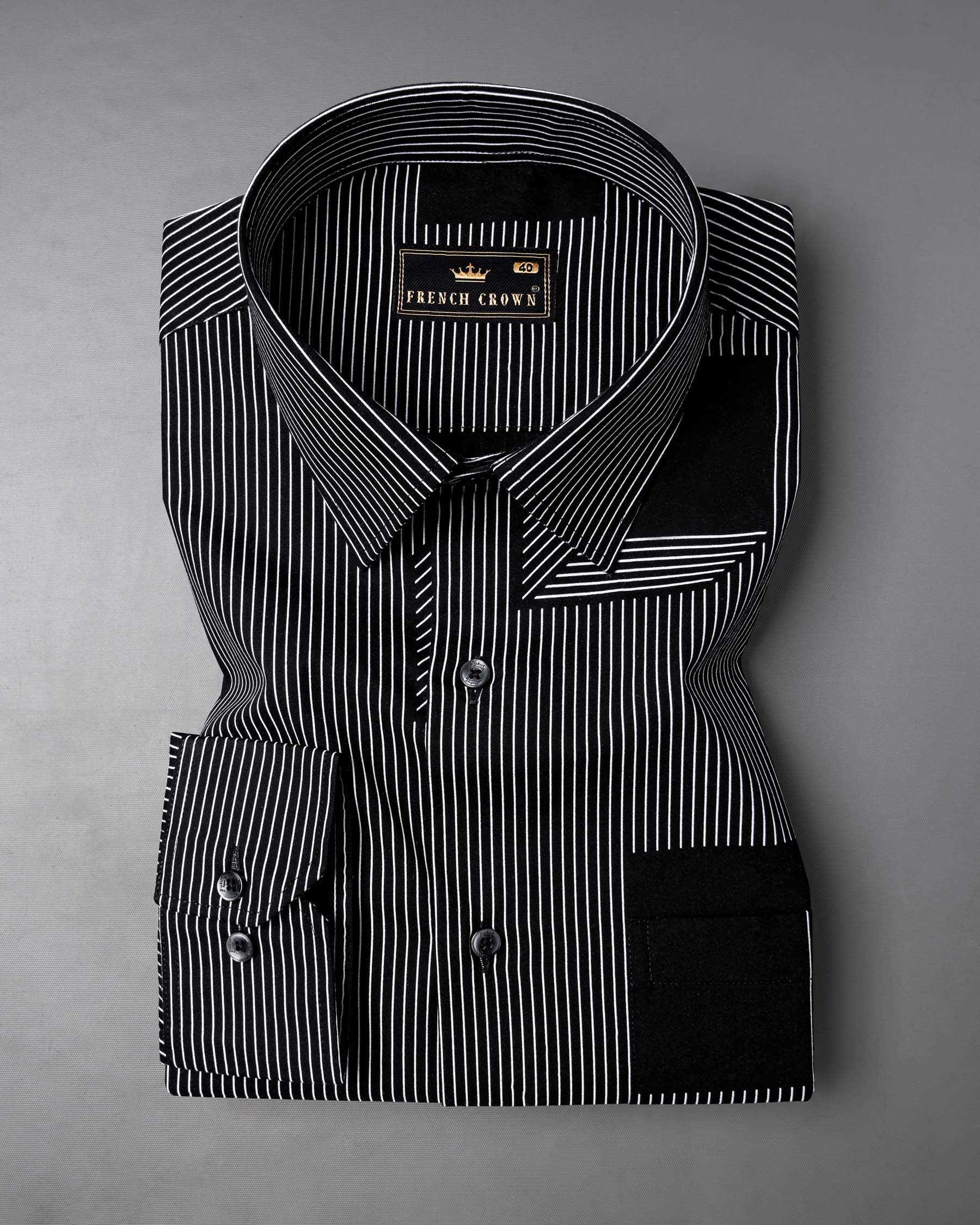 Jade Black 3D Box Printed and Pin Striped Premium Cotton Shirt 6880-BLK-38,6880-BLK-38,6880-BLK-39,6880-BLK-39,6880-BLK-40,6880-BLK-40,6880-BLK-42,6880-BLK-42,6880-BLK-44,6880-BLK-44,6880-BLK-46,6880-BLK-46,6880-BLK-48,6880-BLK-48,6880-BLK-50,6880-BLK-50,6880-BLK-52,6880-BLK-52