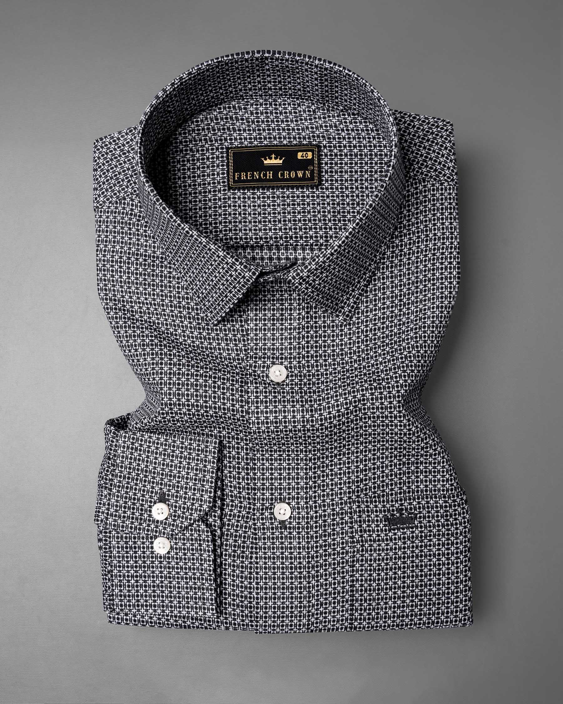 Jade Black and White Dobby Square Textured Premium Giza Cotton Shirt 6928-38,6928-38,6928-39,6928-39,6928-40,6928-40,6928-42,6928-42,6928-44,6928-44,6928-46,6928-46,6928-48,6928-48,6928-50,6928-50,6928-52,6928-52