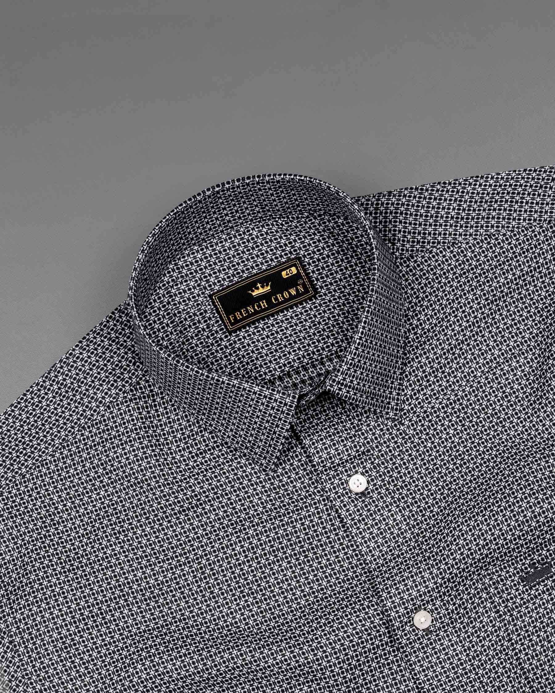 Jade Black and White Dobby Square Textured Premium Giza Cotton Shirt 6928-38,6928-38,6928-39,6928-39,6928-40,6928-40,6928-42,6928-42,6928-44,6928-44,6928-46,6928-46,6928-48,6928-48,6928-50,6928-50,6928-52,6928-52
