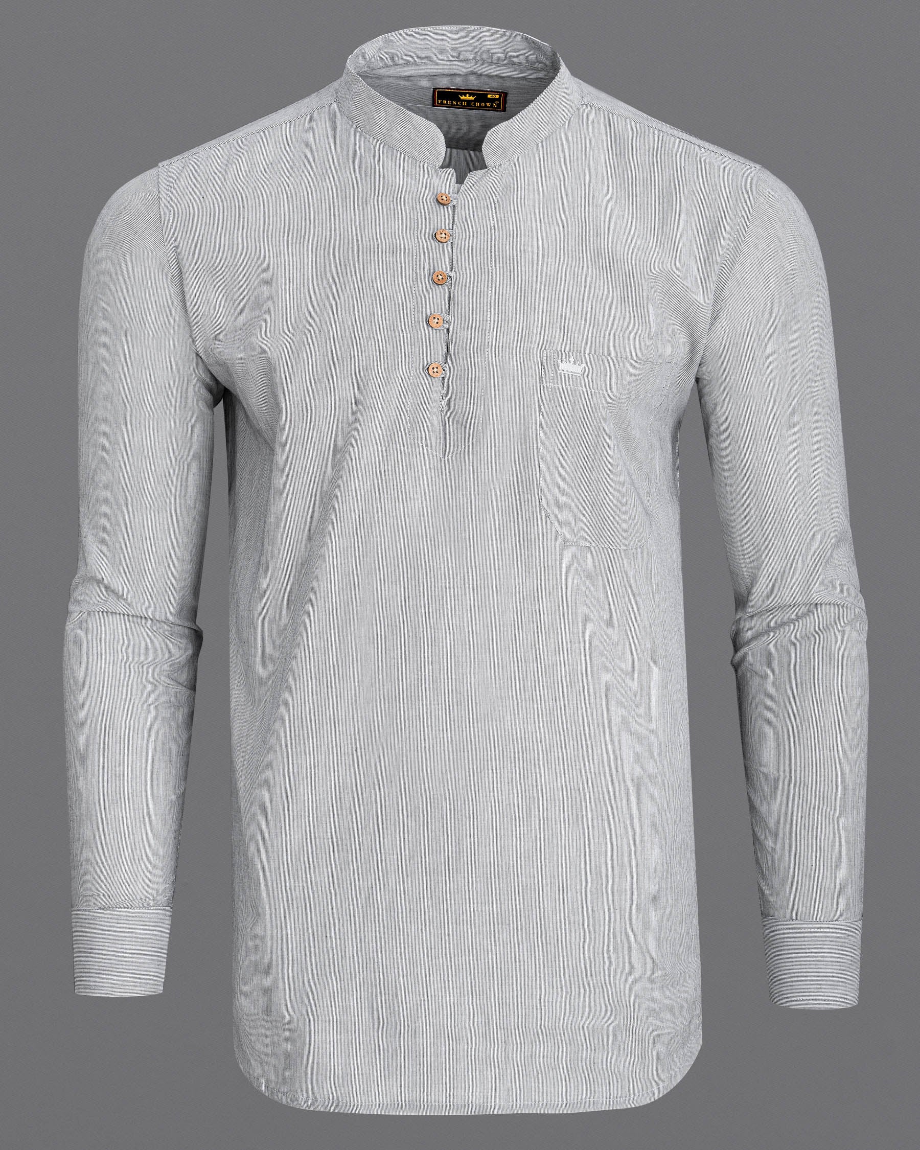 Wenge Gray Pin Striped Premium Cotton Kurta Shirt 6955-KS-38,6955-KS-38,6955-KS-39,6955-KS-39,6955-KS-40,6955-KS-40,6955-KS-42,6955-KS-42,6955-KS-44,6955-KS-44,6955-KS-46,6955-KS-46,6955-KS-48,6955-KS-48,6955-KS-50,6955-KS-50,6955-KS-52,6955-KS-52