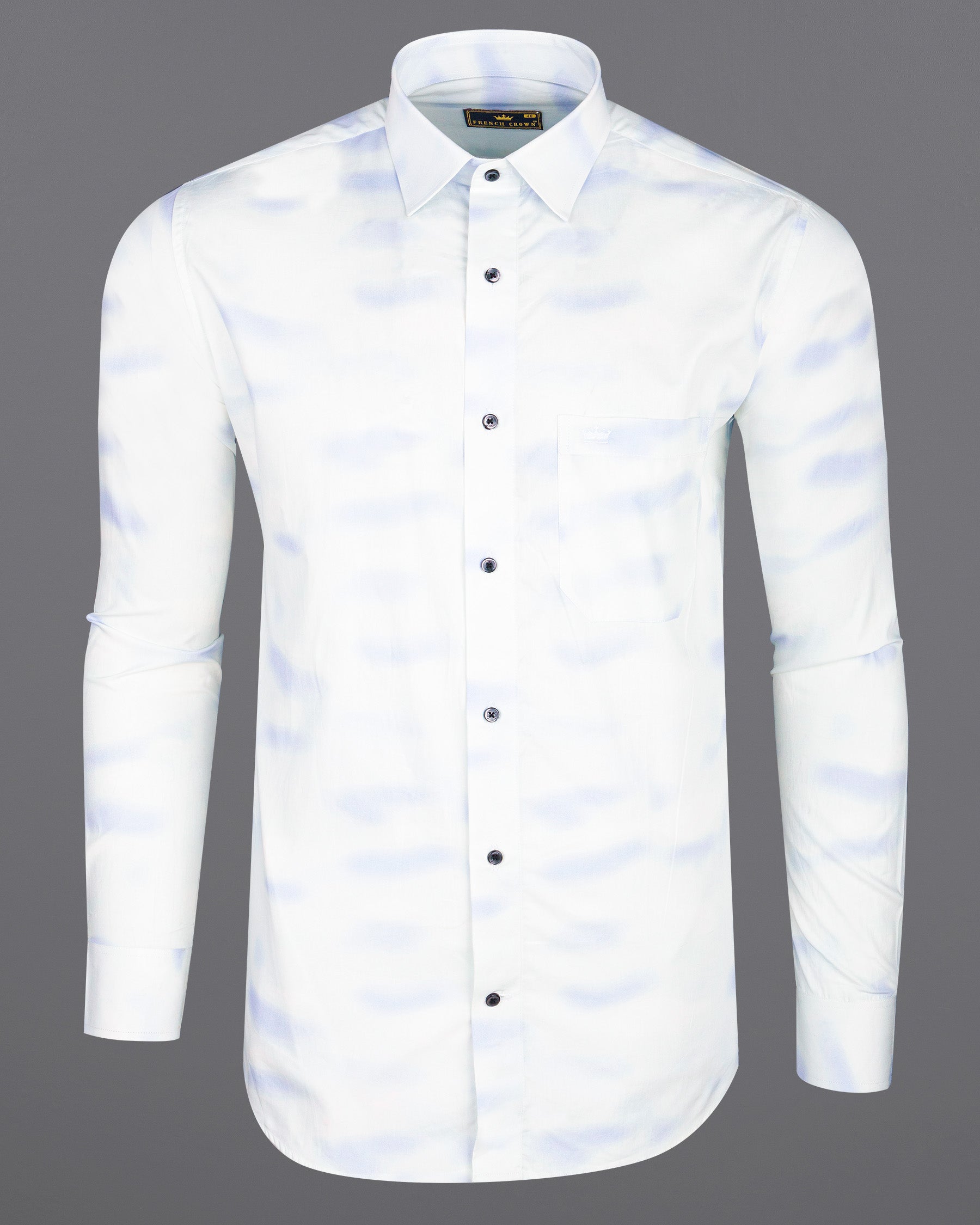 Bright White with Jagged Ice Tie Dye Print Premium Cotton Shirt 6963-BLK-38,6963-BLK-38,6963-BLK-39,6963-BLK-39,6963-BLK-40,6963-BLK-40,6963-BLK-42,6963-BLK-42,6963-BLK-44,6963-BLK-44,6963-BLK-46,6963-BLK-46,6963-BLK-48,6963-BLK-48,6963-BLK-50,6963-BLK-50,6963-BLK-52,6963-BLK-52
