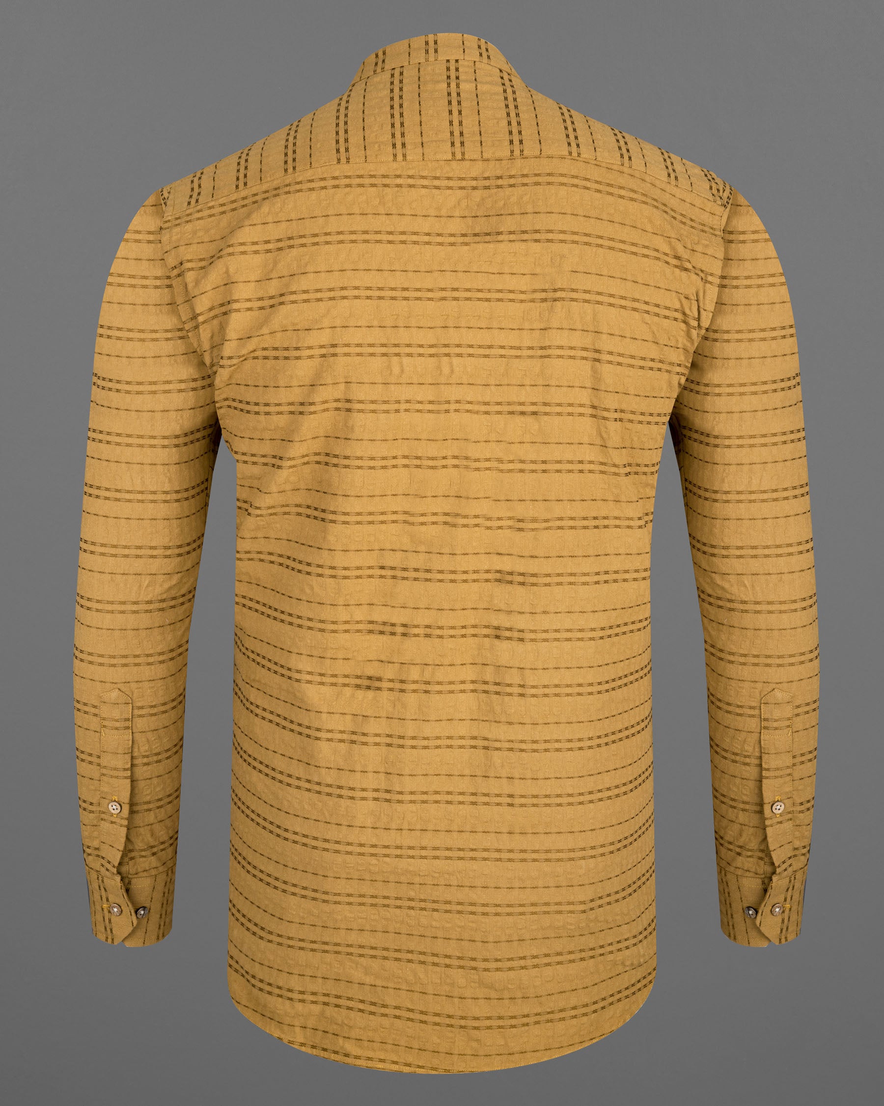Saffron Brown Striped Dobby Textured Premium Giza Cotton Kurta Shirt  7024-KS-38, 7024-KS-H-38, 7024-KS-39, 7024-KS-H-39, 7024-KS-40, 7024-KS-H-40, 7024-KS-42, 7024-KS-H-42, 7024-KS-44, 7024-KS-H-44, 7024-KS-46, 7024-KS-H-46, 7024-KS-48, 7024-KS-H-48, 7024-KS-50, 7024-KS-H-50, 7024-KS-52, 7024-KS-H-52