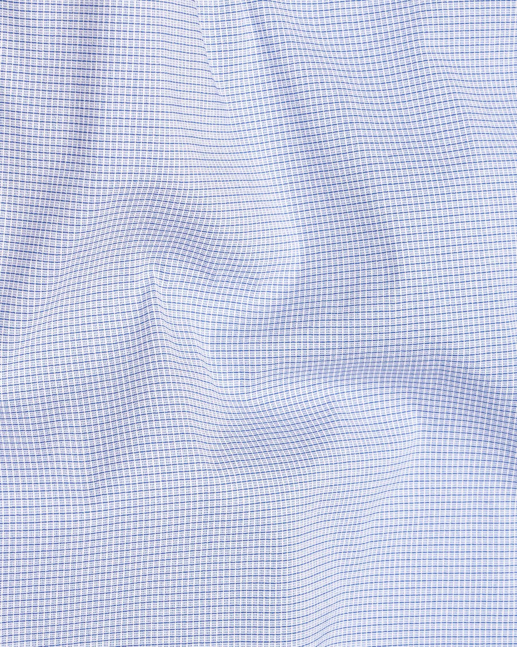 Dark Cerulean Blue and White Checkered Premium Cotton Shirt 7173-CA-38,7173-CA-H-38,7173-CA-39,7173-CA-H-39,7173-CA-40,7173-CA-H-40,7173-CA-42,7173-CA-H-42,7173-CA-44,7173-CA-H-44,7173-CA-46,7173-CA-H-46,7173-CA-48,7173-CA-H-48,7173-CA-50,7173-CA-H-50,7173-CA-52,7173-CA-H-52