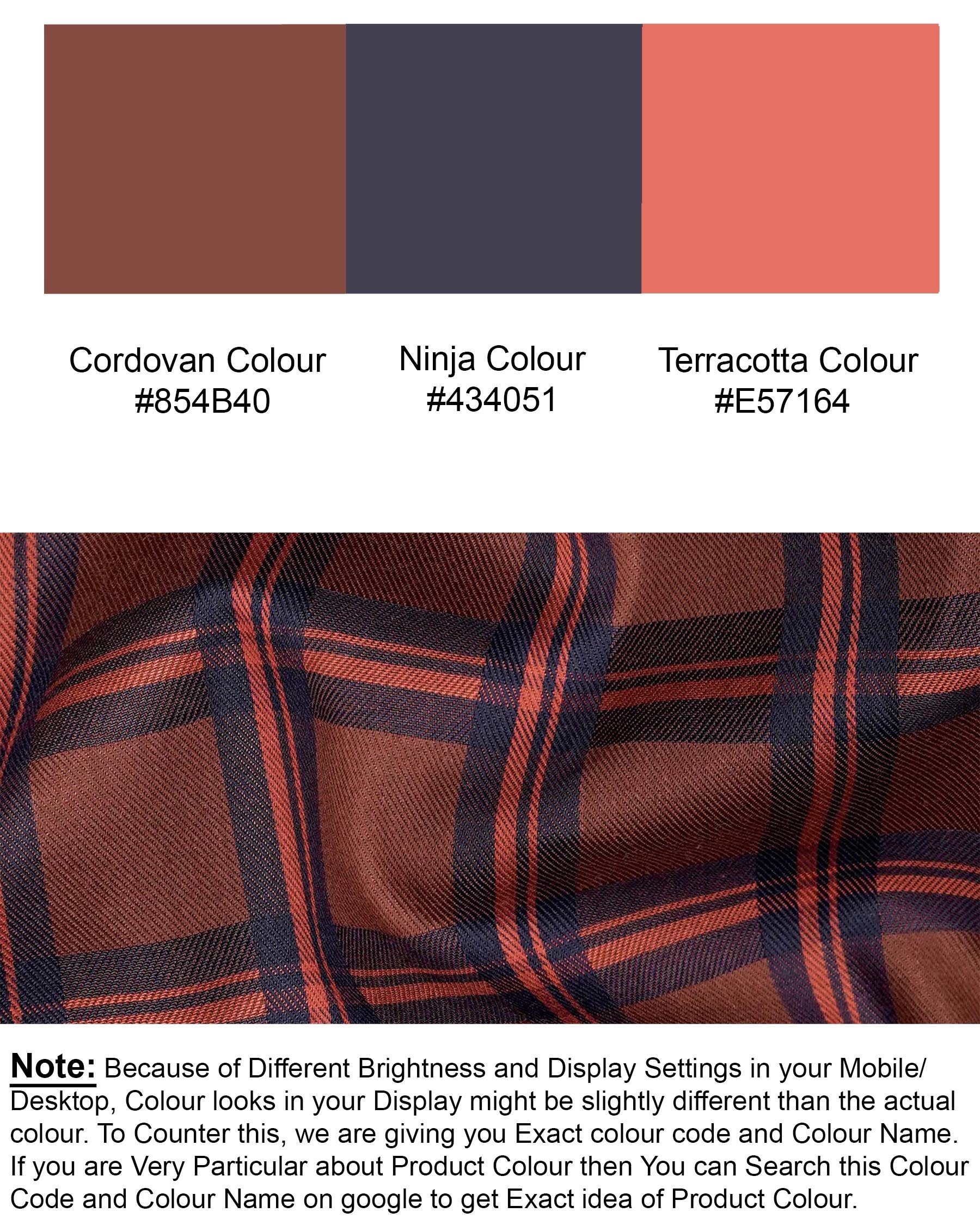 Cordovan Brown Windowpane Twill Premium Cotton Shirt 7180-CA-38,7180-CA-H-38,7180-CA-39,7180-CA-H-39,7180-CA-40,7180-CA-H-40,7180-CA-42,7180-CA-H-42,7180-CA-44,7180-CA-H-44,7180-CA-46,7180-CA-H-46,7180-CA-48,7180-CA-H-48,7180-CA-50,7180-CA-H-50,7180-CA-52,7180-CA-H-52