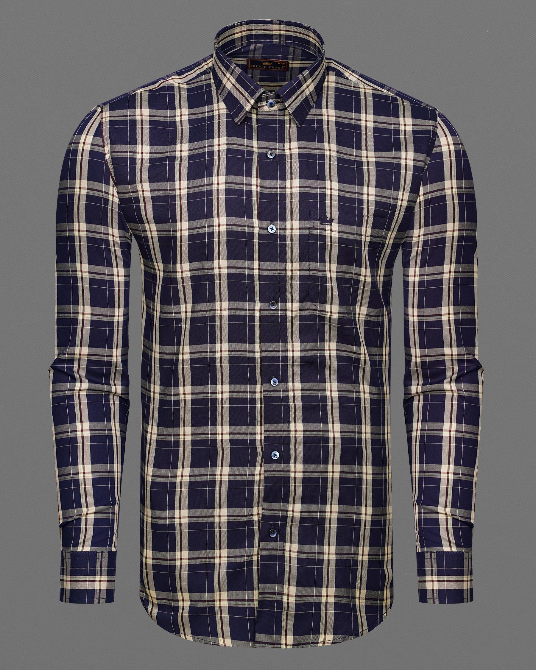 Bleached Cedar Plaid Twill Premium Cotton Shirt